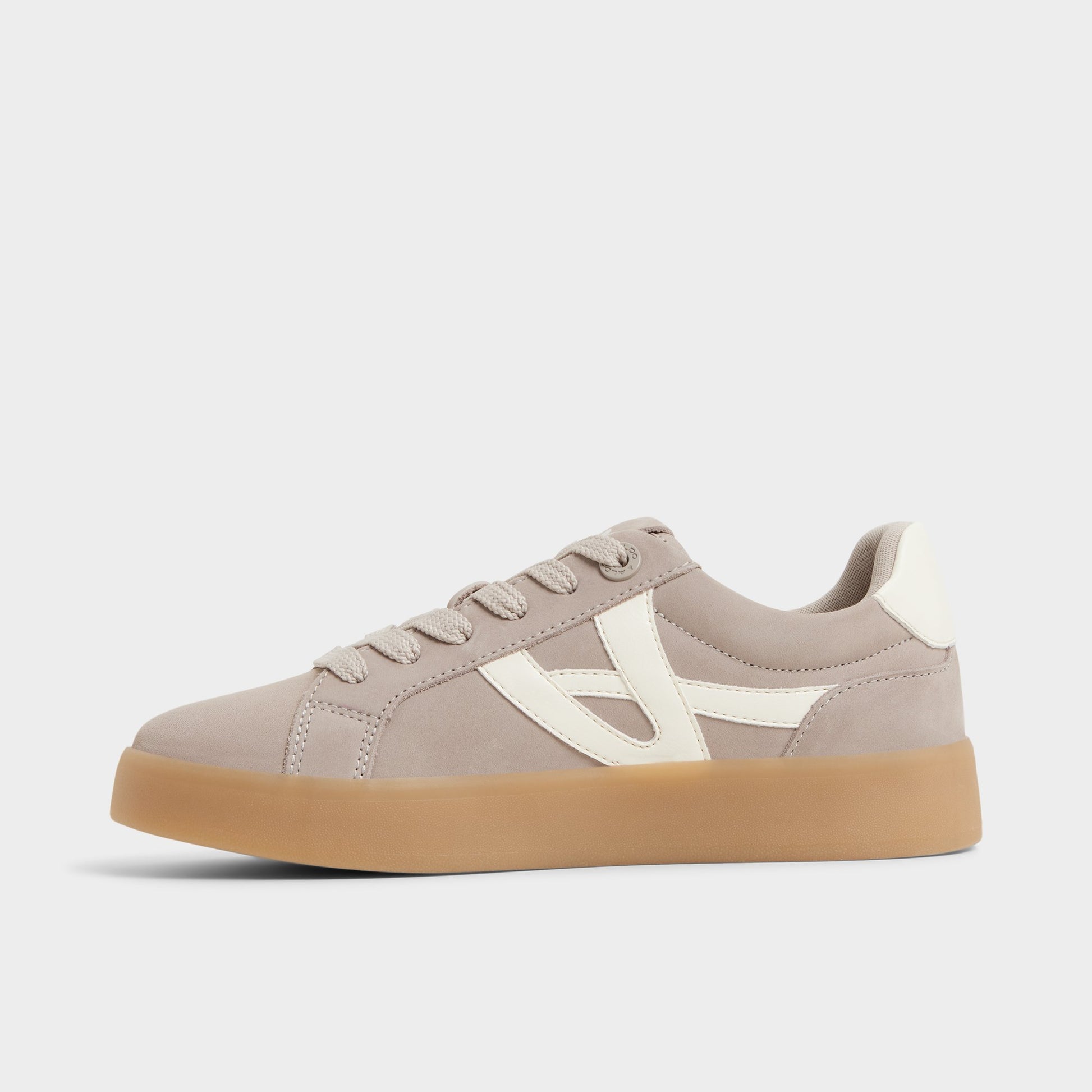 Side view of Light Grey Mtl1972snkr-l Low top sneaker