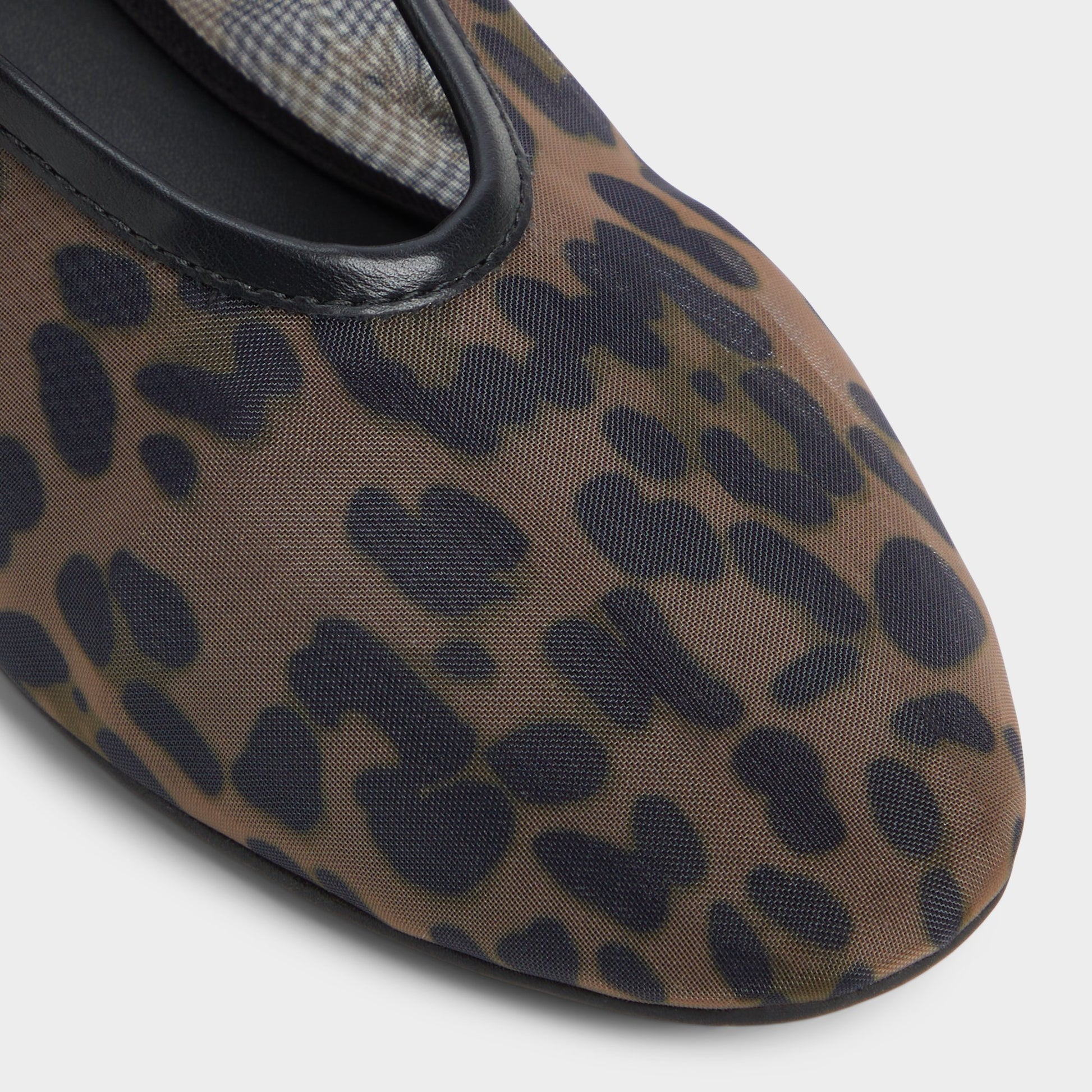 Close-up of the Brown Multi Quincey Ballerina
