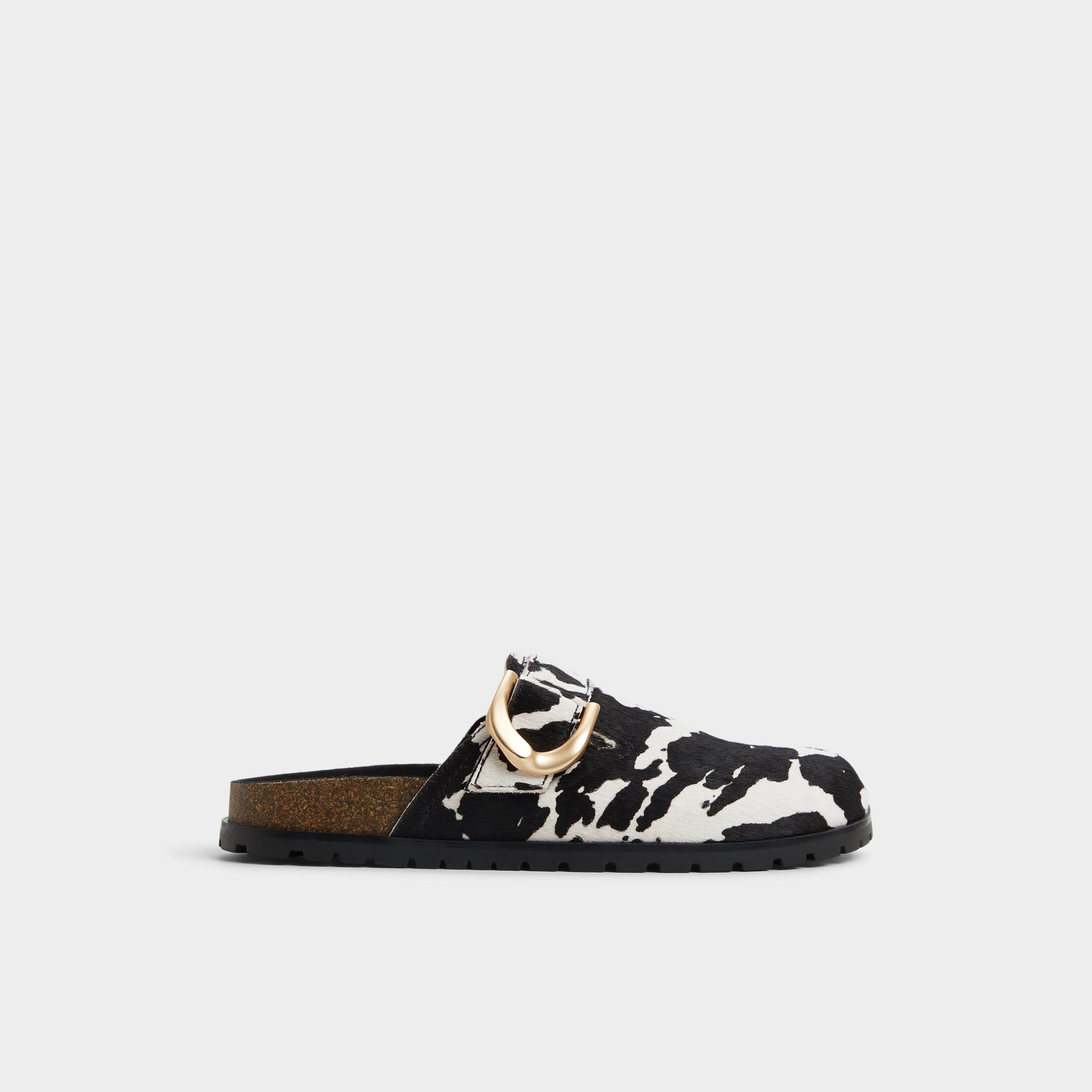 Main View of White/Black Viviania Mule for Womens