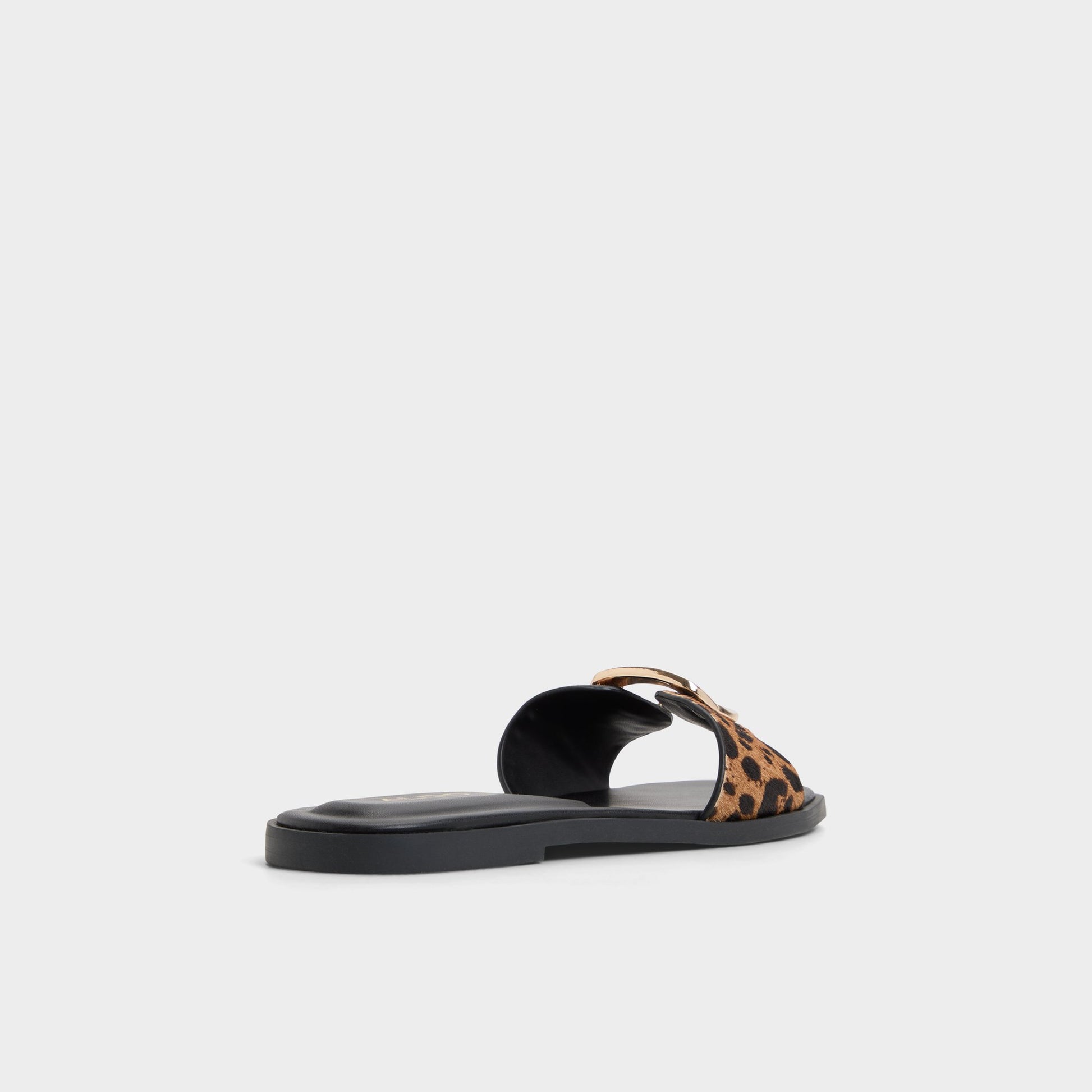 Three-quarter angle of Brown Multi Tidella Slide sandal's back side