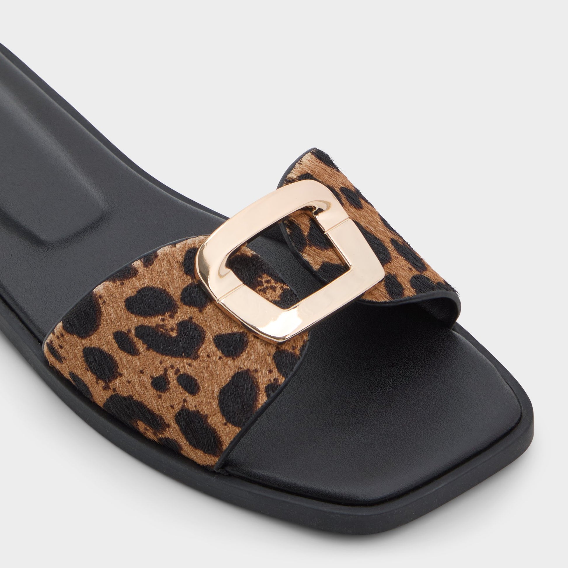 Close-up of the Brown Multi Tidella Slide sandal