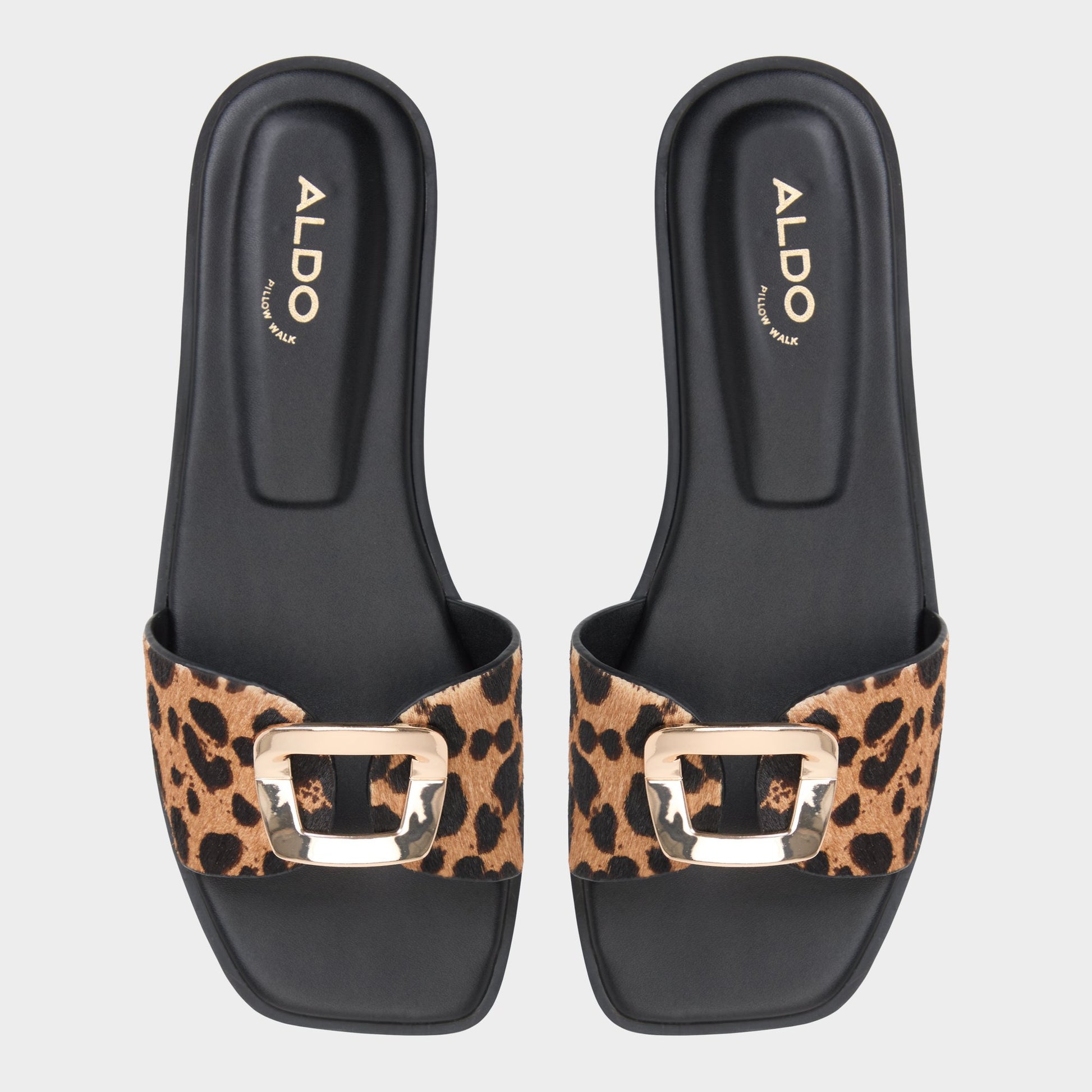 Top-down view of the Brown Multi Tidella Slide sandal