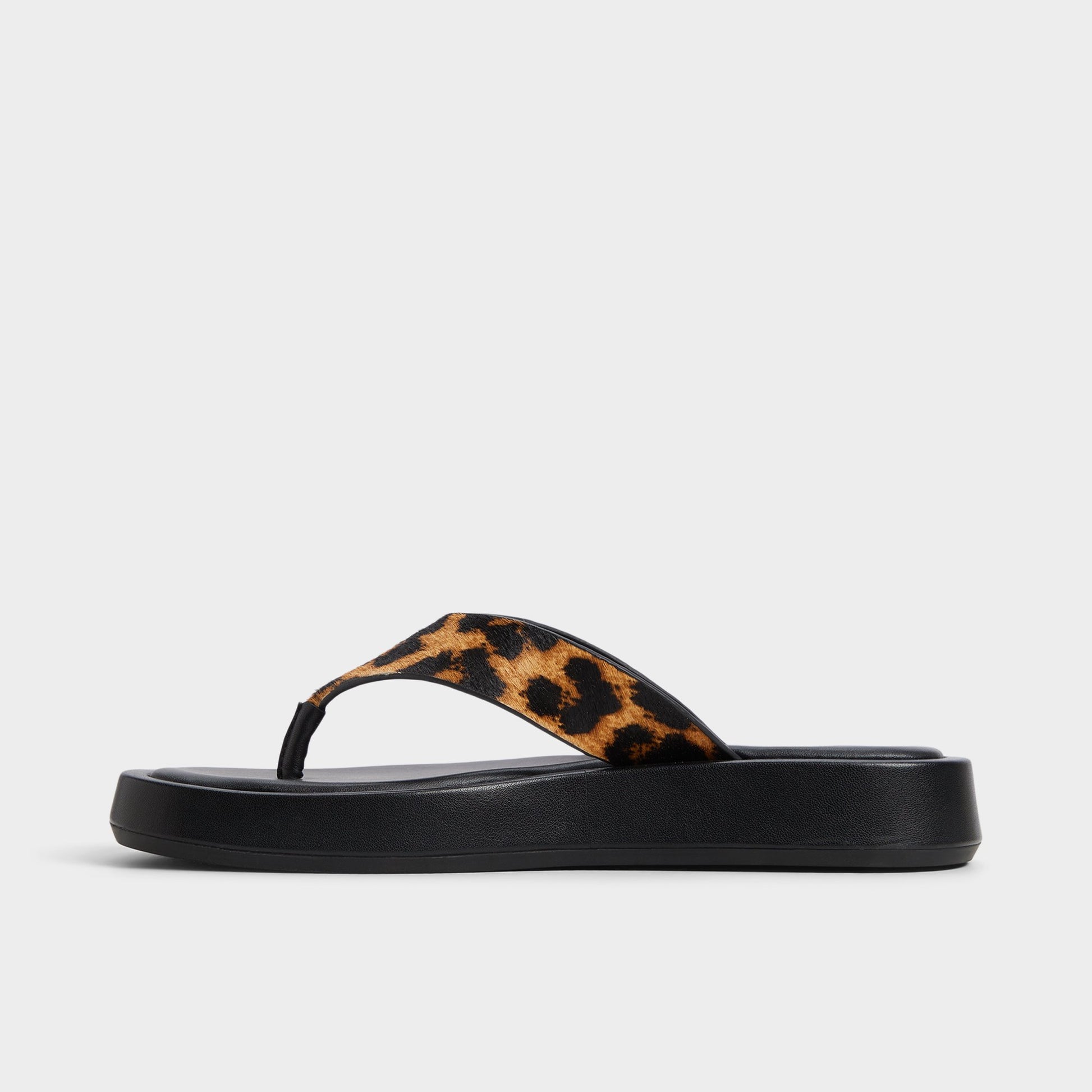 Side view of Brown Multi Grettle Flip flop