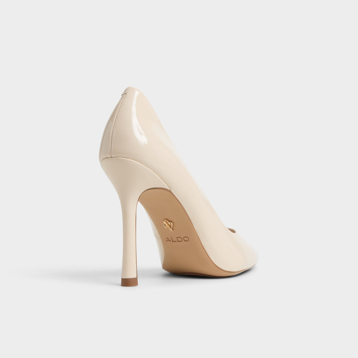 Angle de trois quarts de l'arrière de Beige Clair Stessy3.0 Escarpin