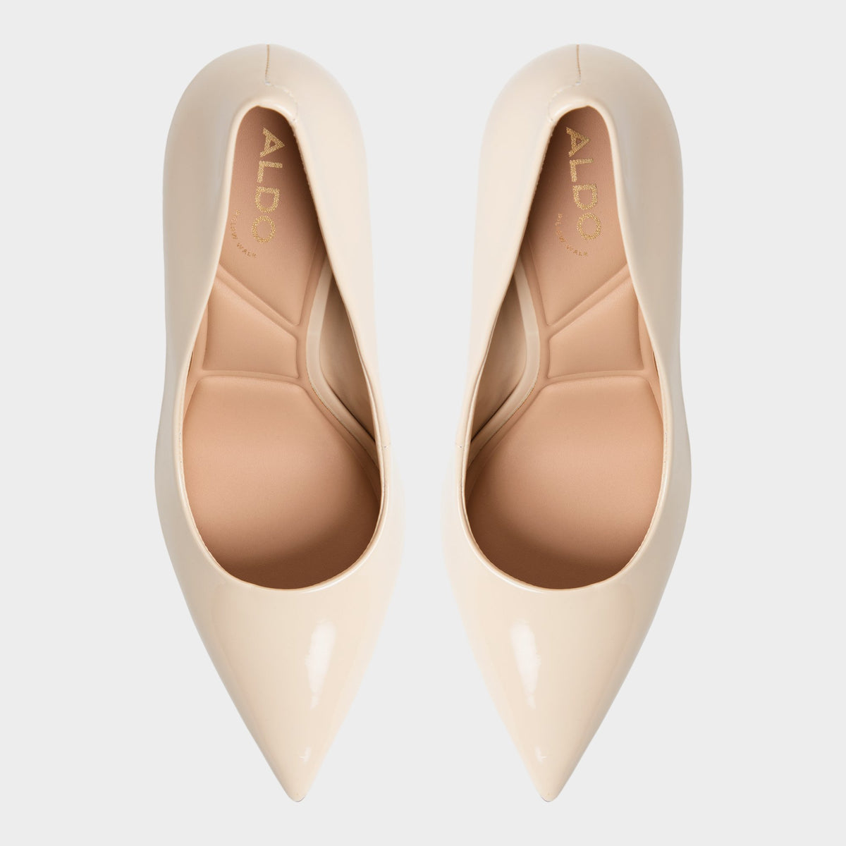 Vue de dessus de la Beige Clair Stessy3.0 Escarpin