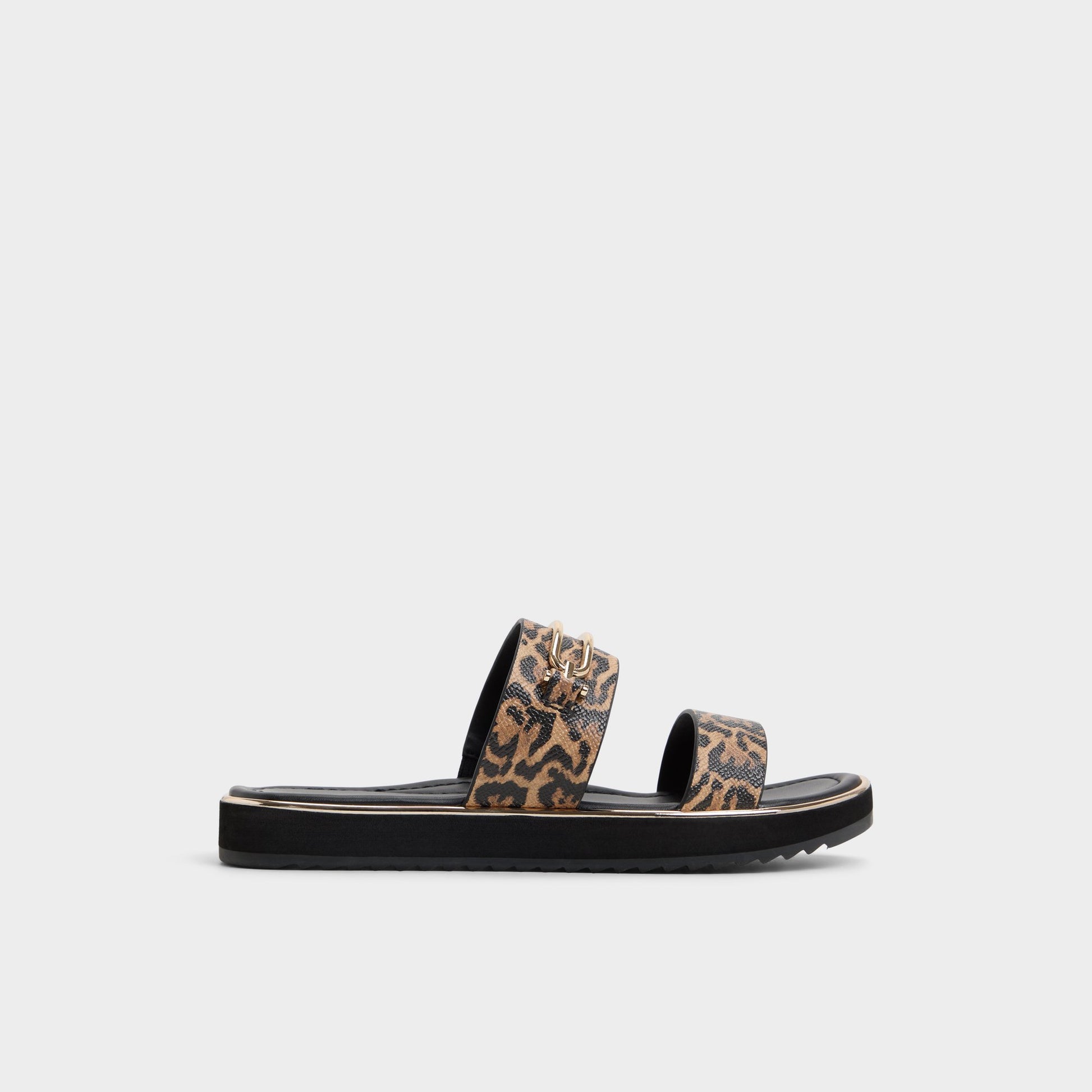 Main View of Brown Multi Lagoon Strappy flat sandal for Womens