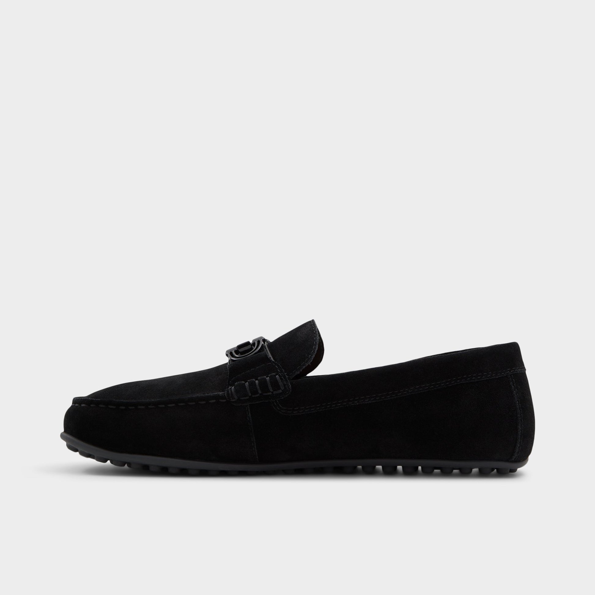 Side view of Black Scuderiia-in Loafer