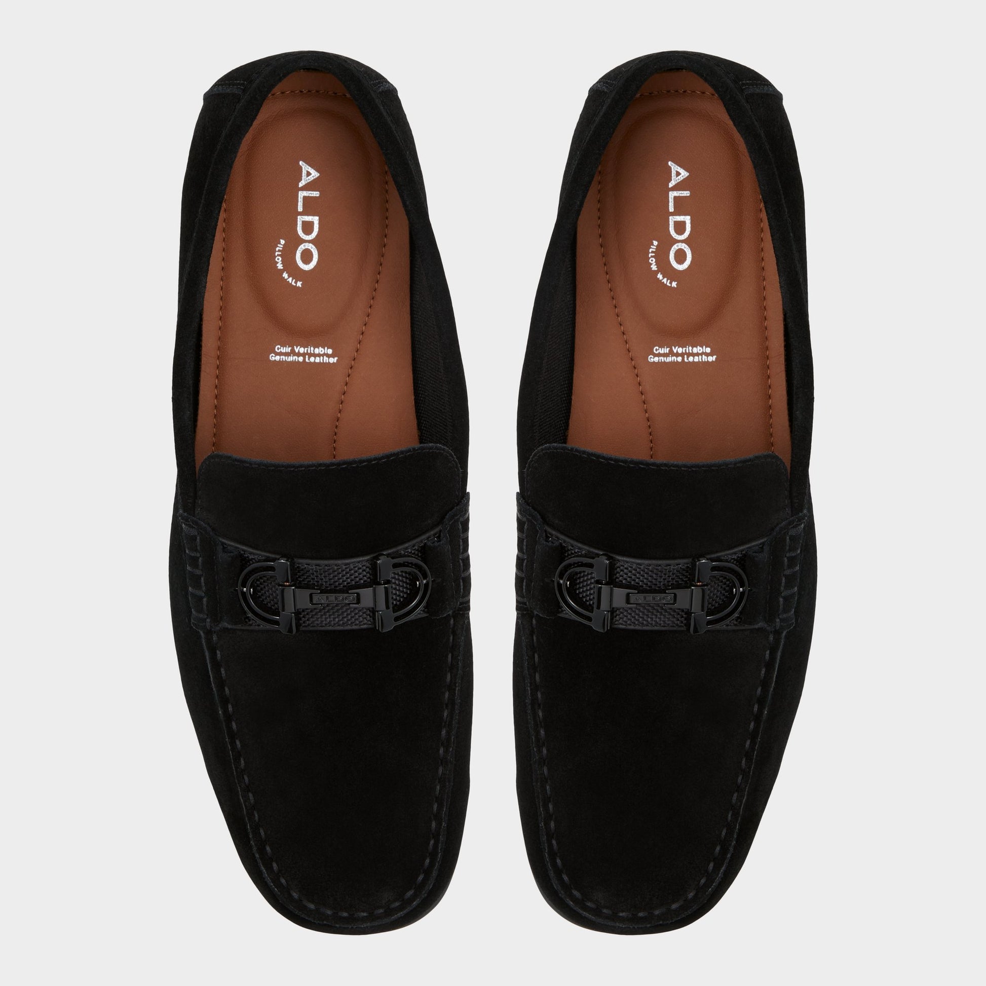 Top-down view of the Black Scuderiia-in Loafer