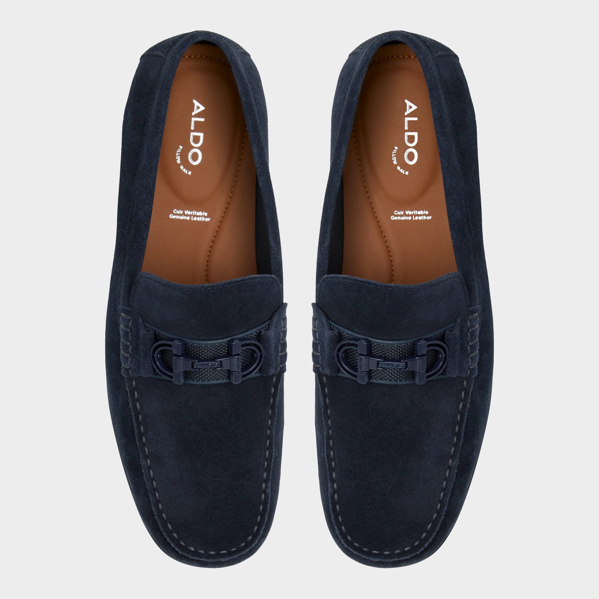 Top-down view of the Navy Scuderiia-in Loafer