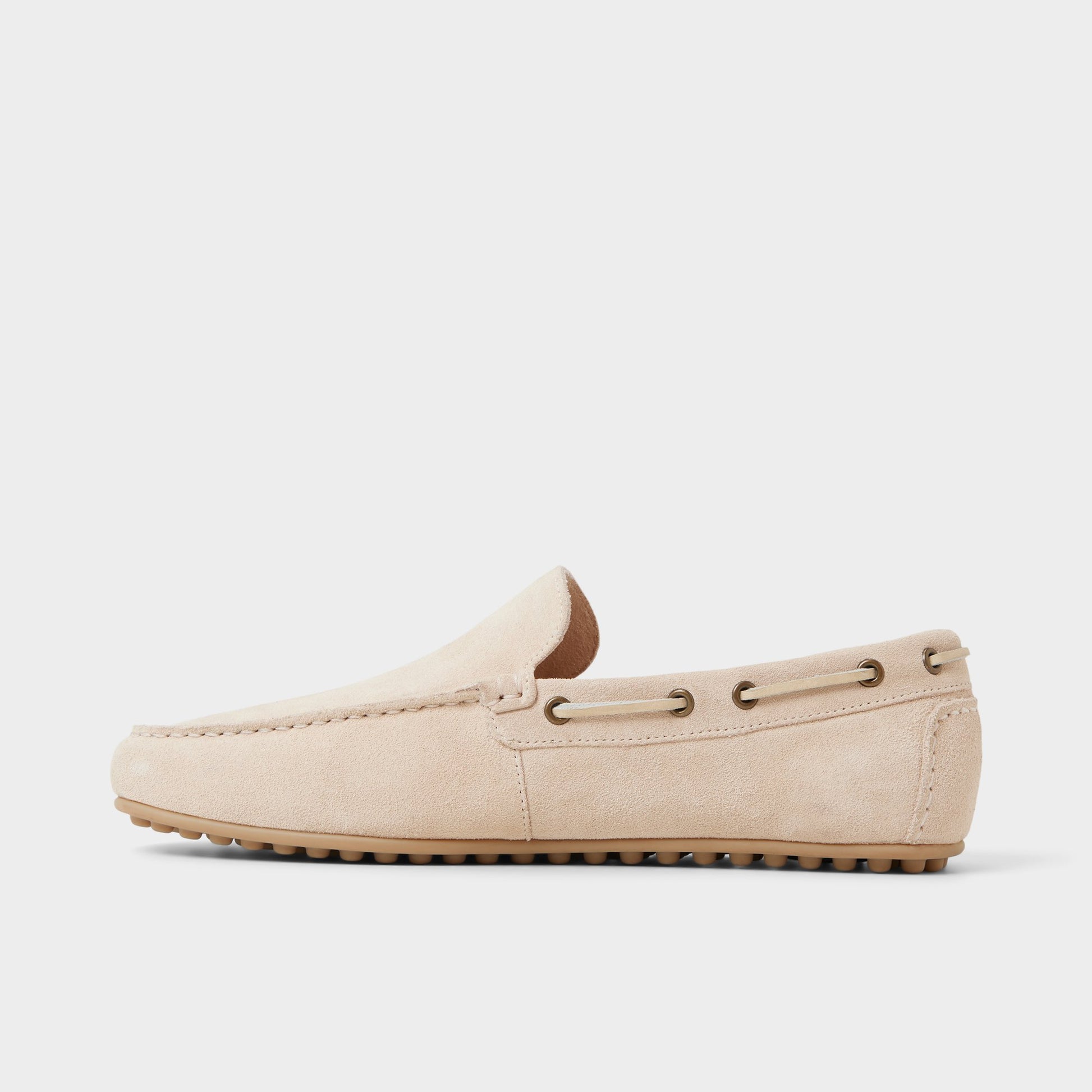 Vue latérale de Crème Horton-in Mocassin