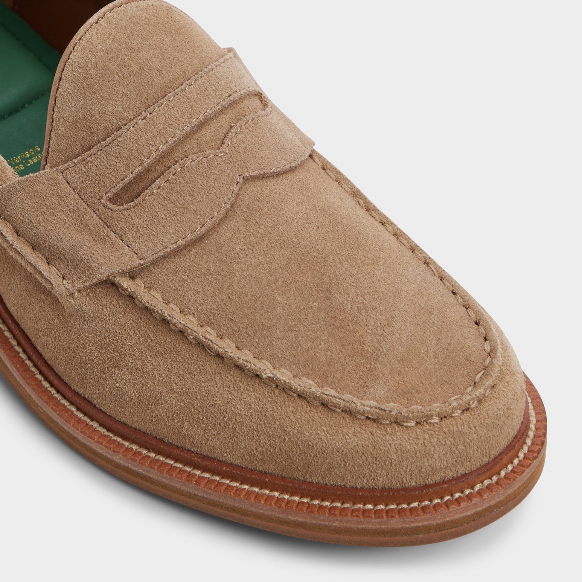 Close-up of the Taupe Buckley Loafer