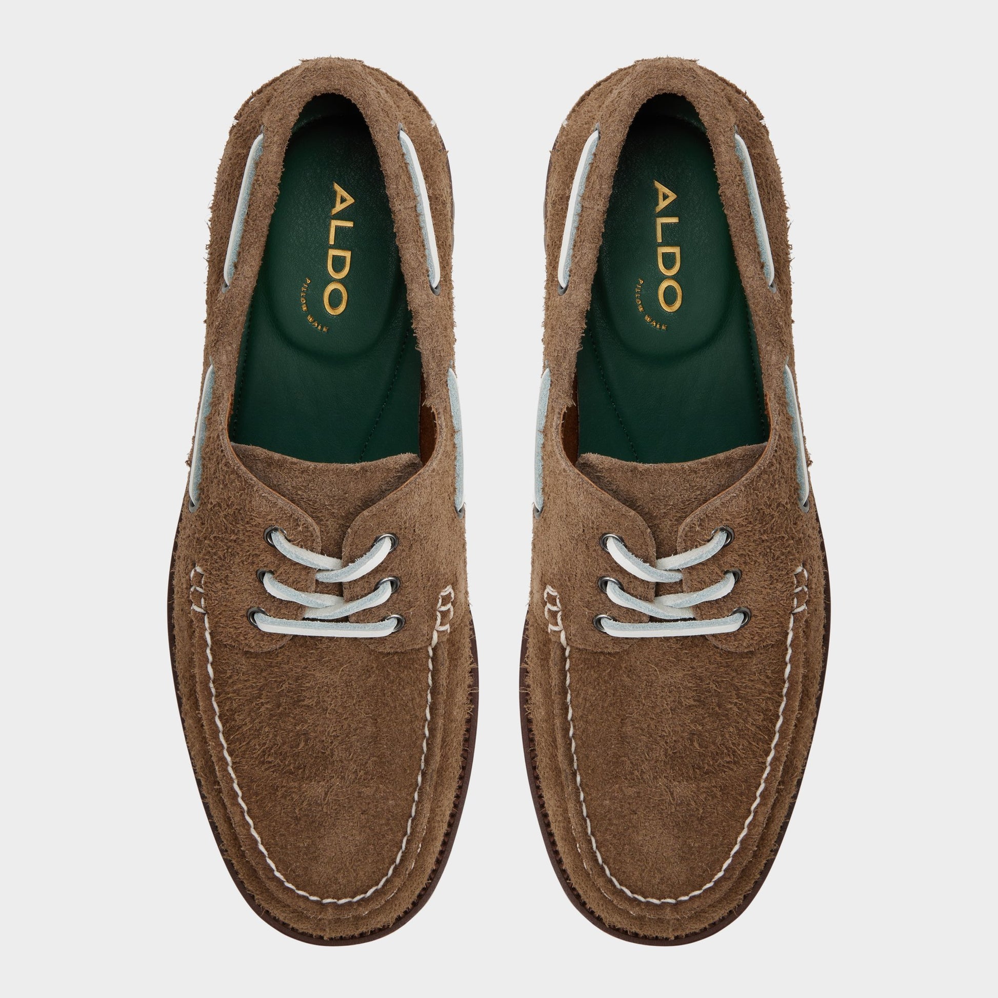 Top-down view of the Open Brown Cedric Boat shoe