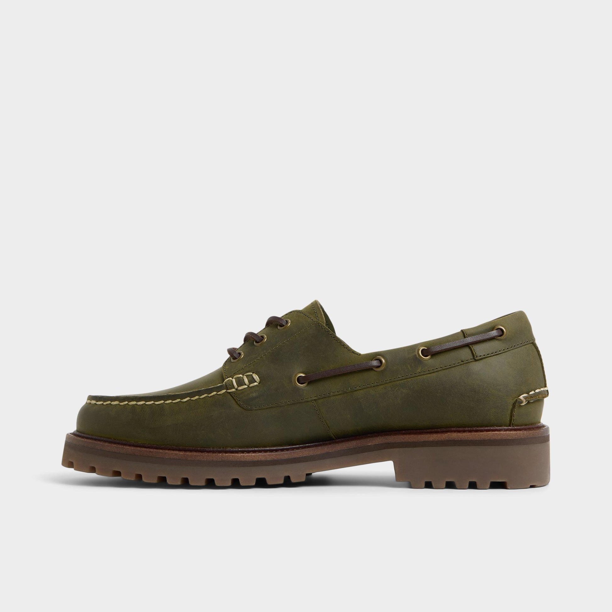 Vue latérale de Kaki Cedric Chaussures nautiques