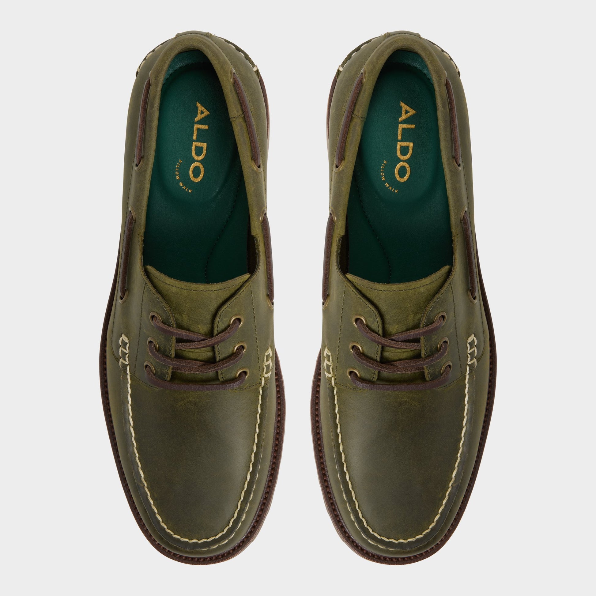 Vue de dessus de la Kaki Cedric Chaussures nautiques