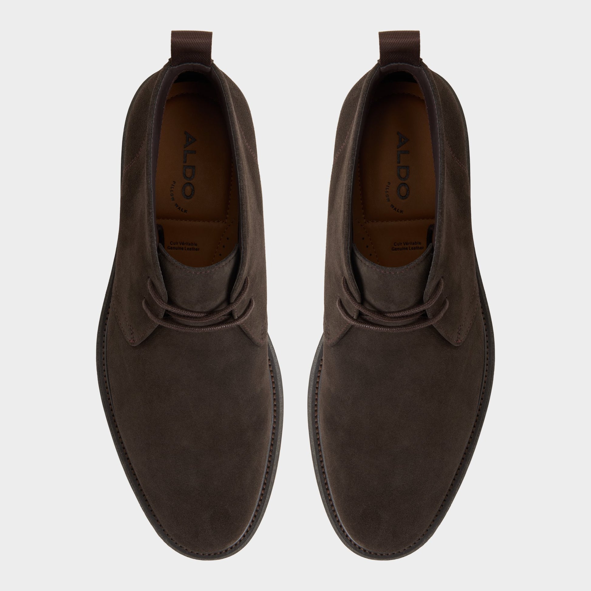 Vue de dessus de la Marron Foncé Jefrey Botte Chukka
