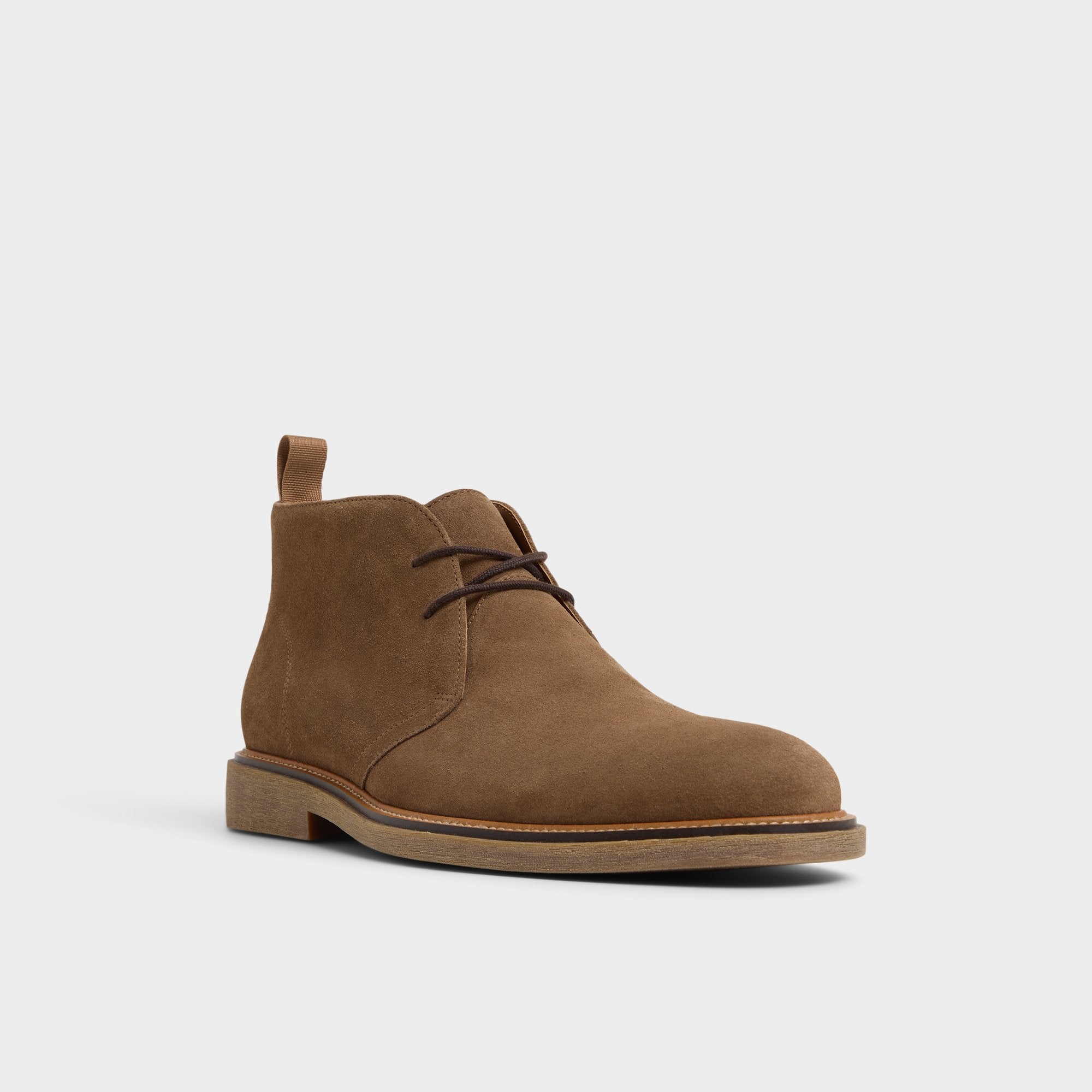 Jefrey Dark Brown Leather Suede Men's Chukka boots