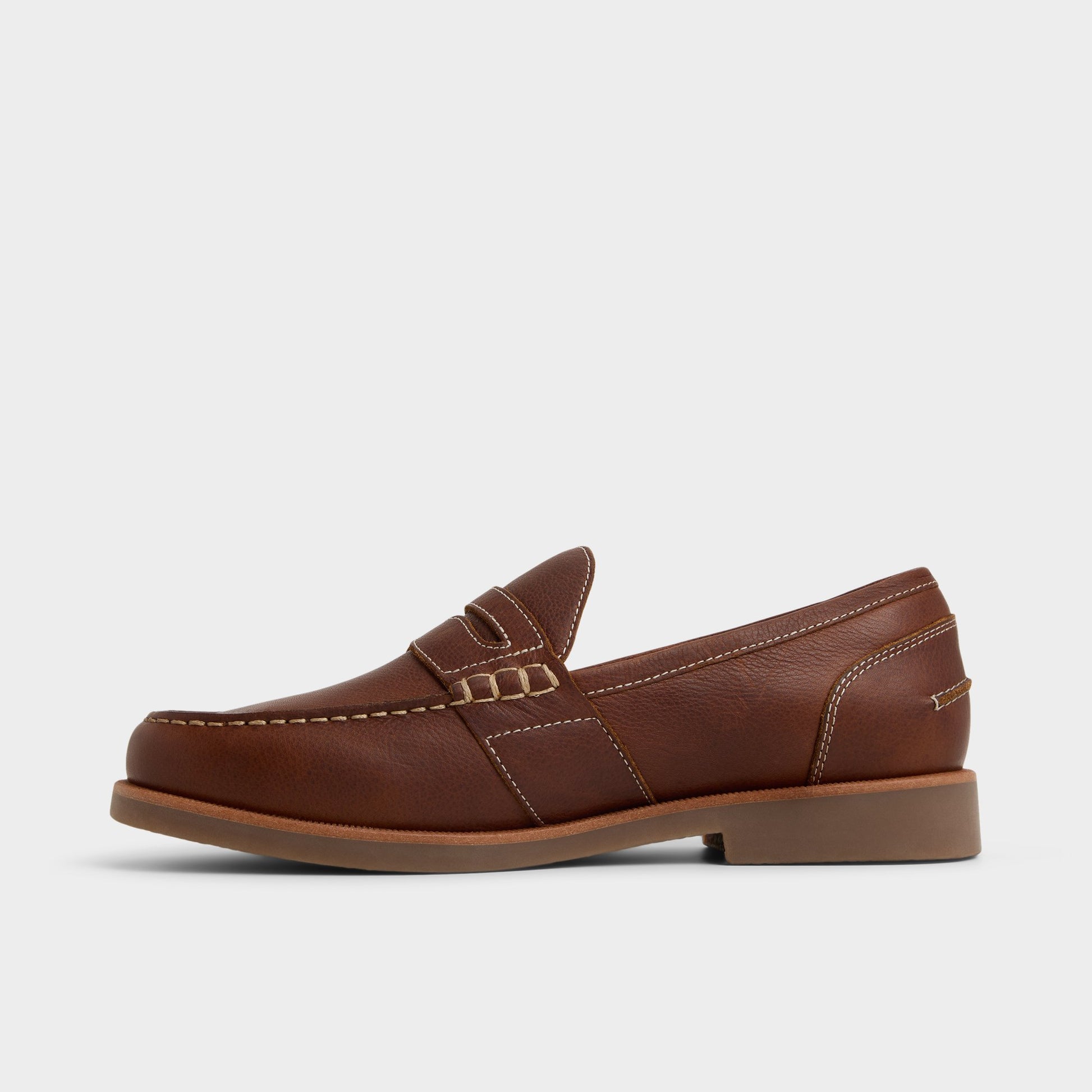Side view of Tan Corbin Loafer