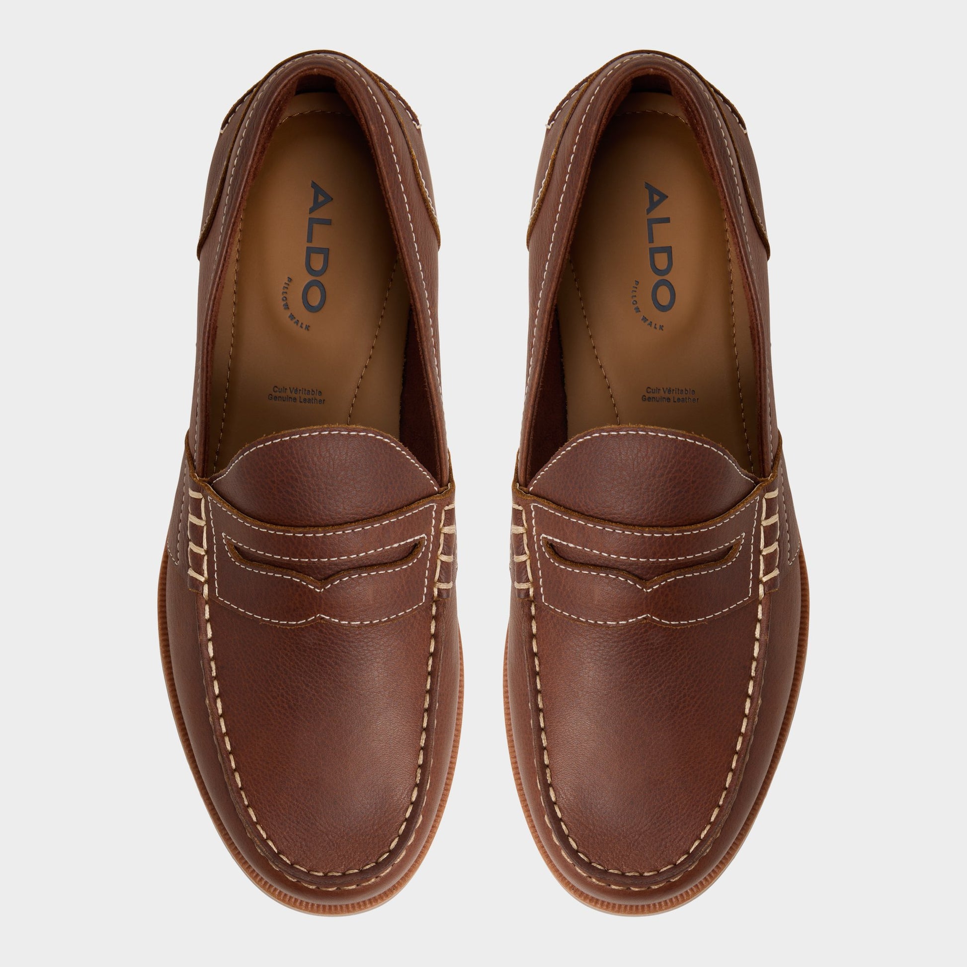 Top-down view of the Tan Corbin Loafer