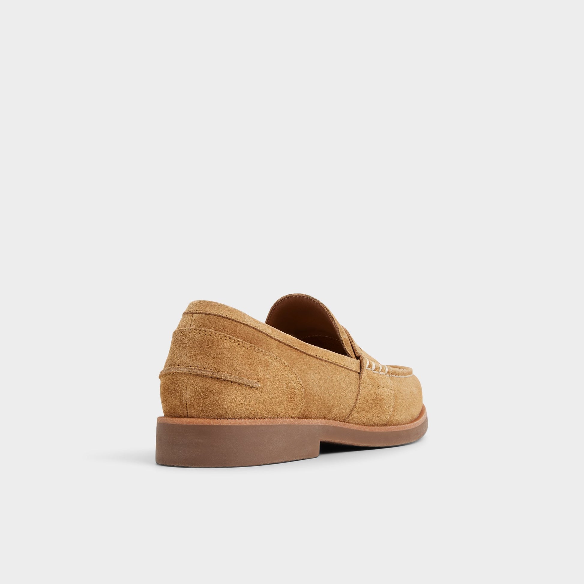 Three-quarter angle of Sand Corbin Loafer's back side