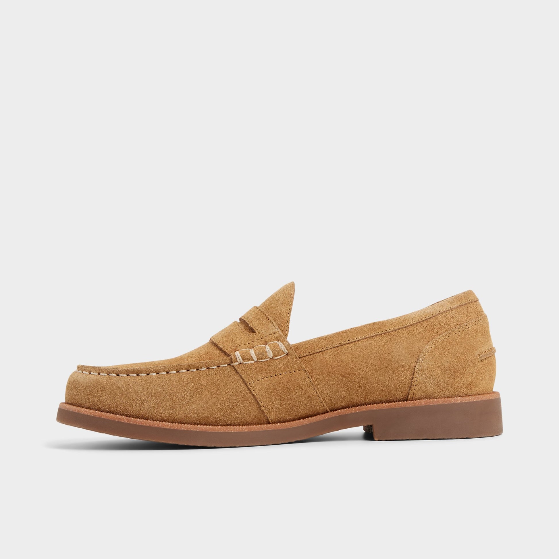Side view of Sand Corbin Loafer