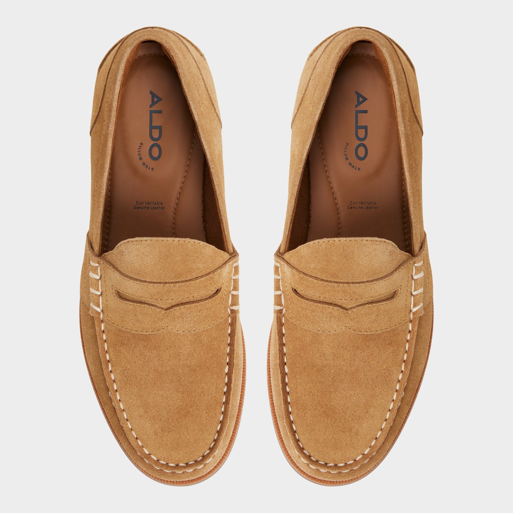 Top-down view of the Sand Corbin Loafer
