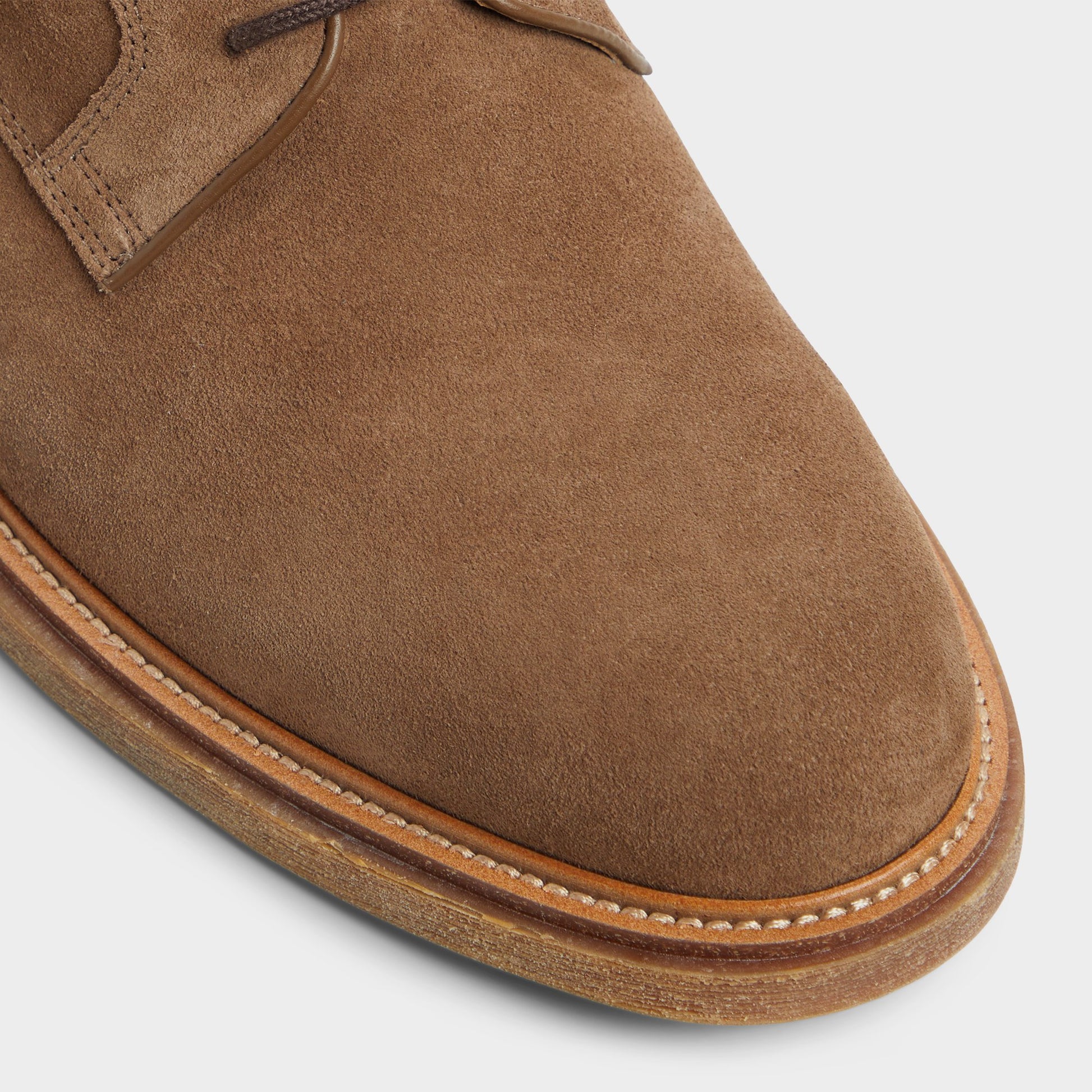 Close-up of the Dark Brown Raiden Derby shoe