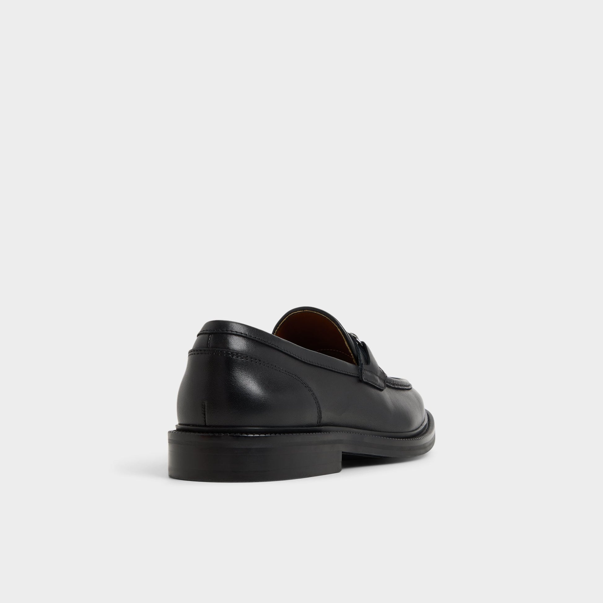 Three-quarter angle of Open Black Arturo Loafer's back side