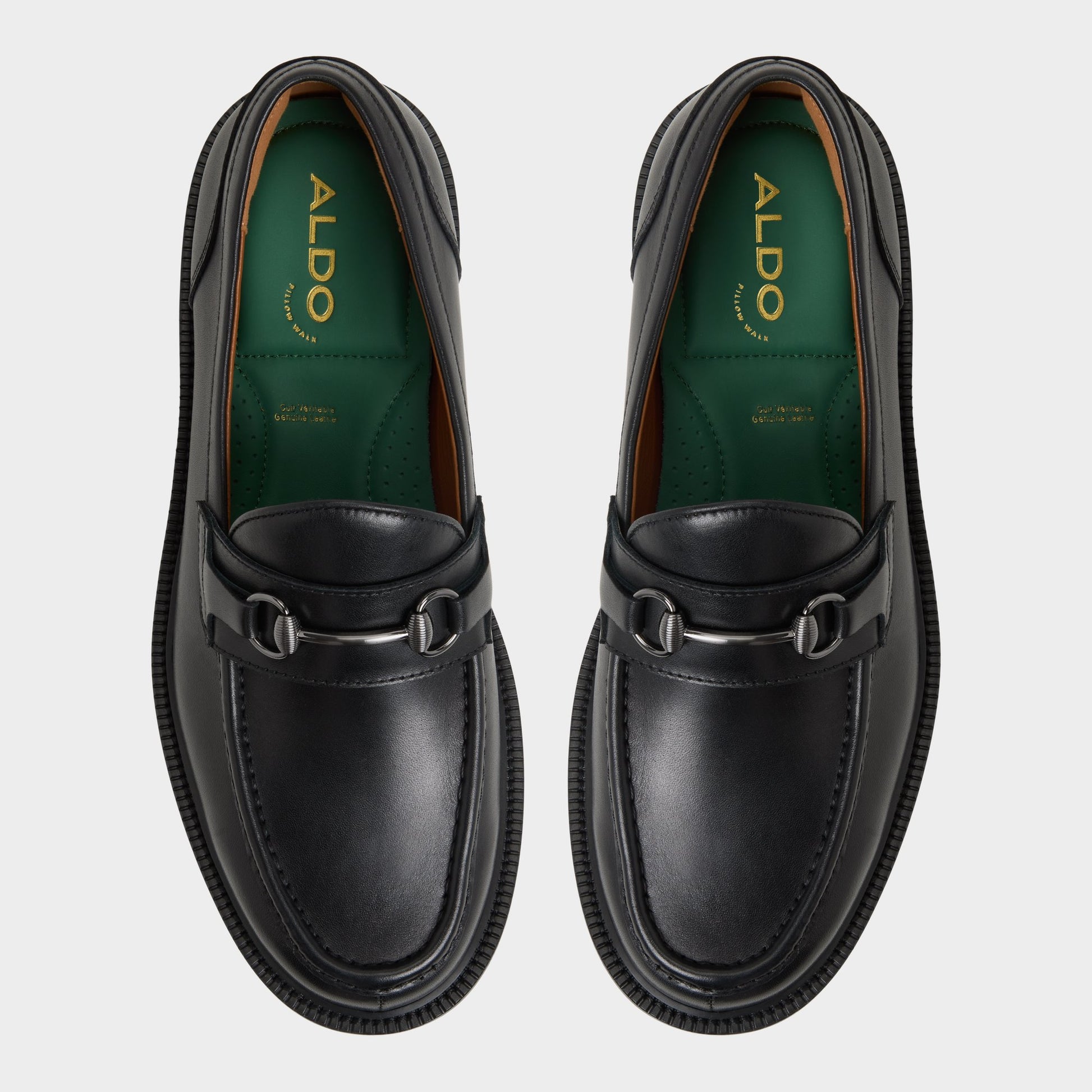 Top-down view of the Open Black Arturo Loafer