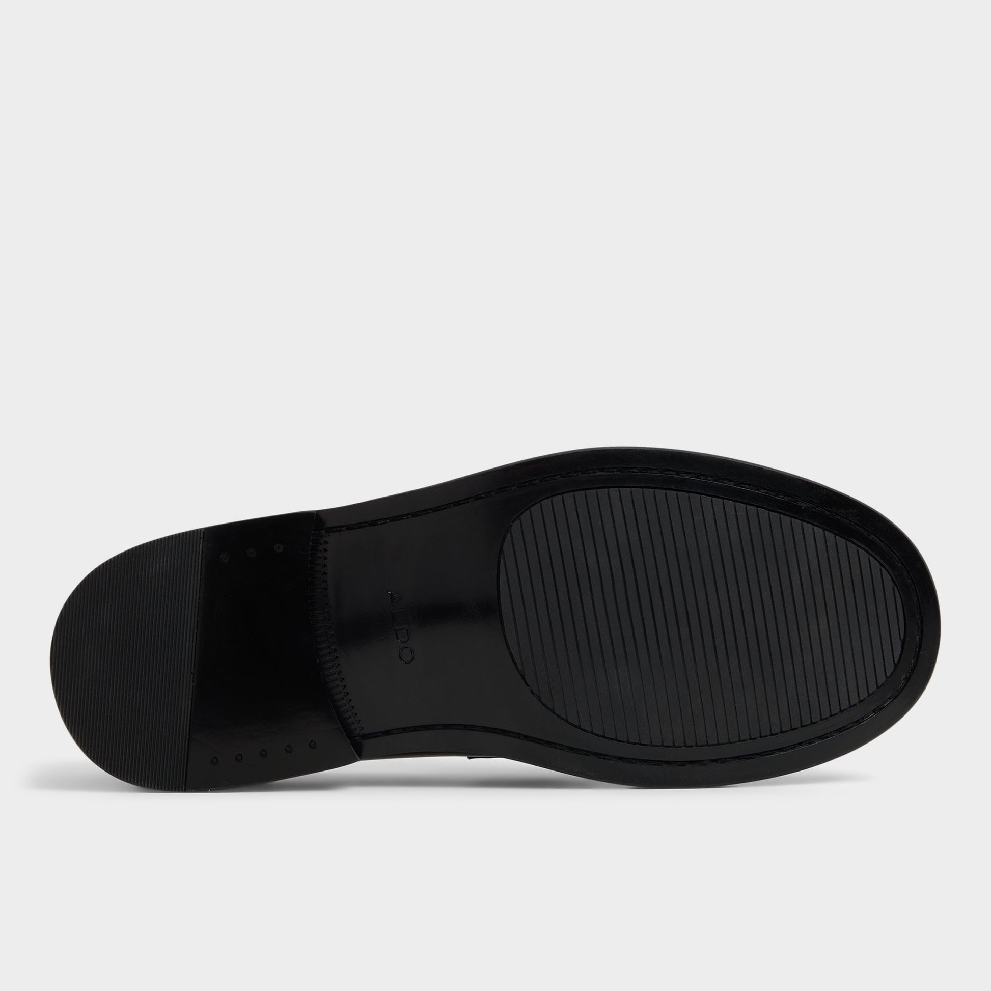 View of Open Black Arturo Loafer's sole