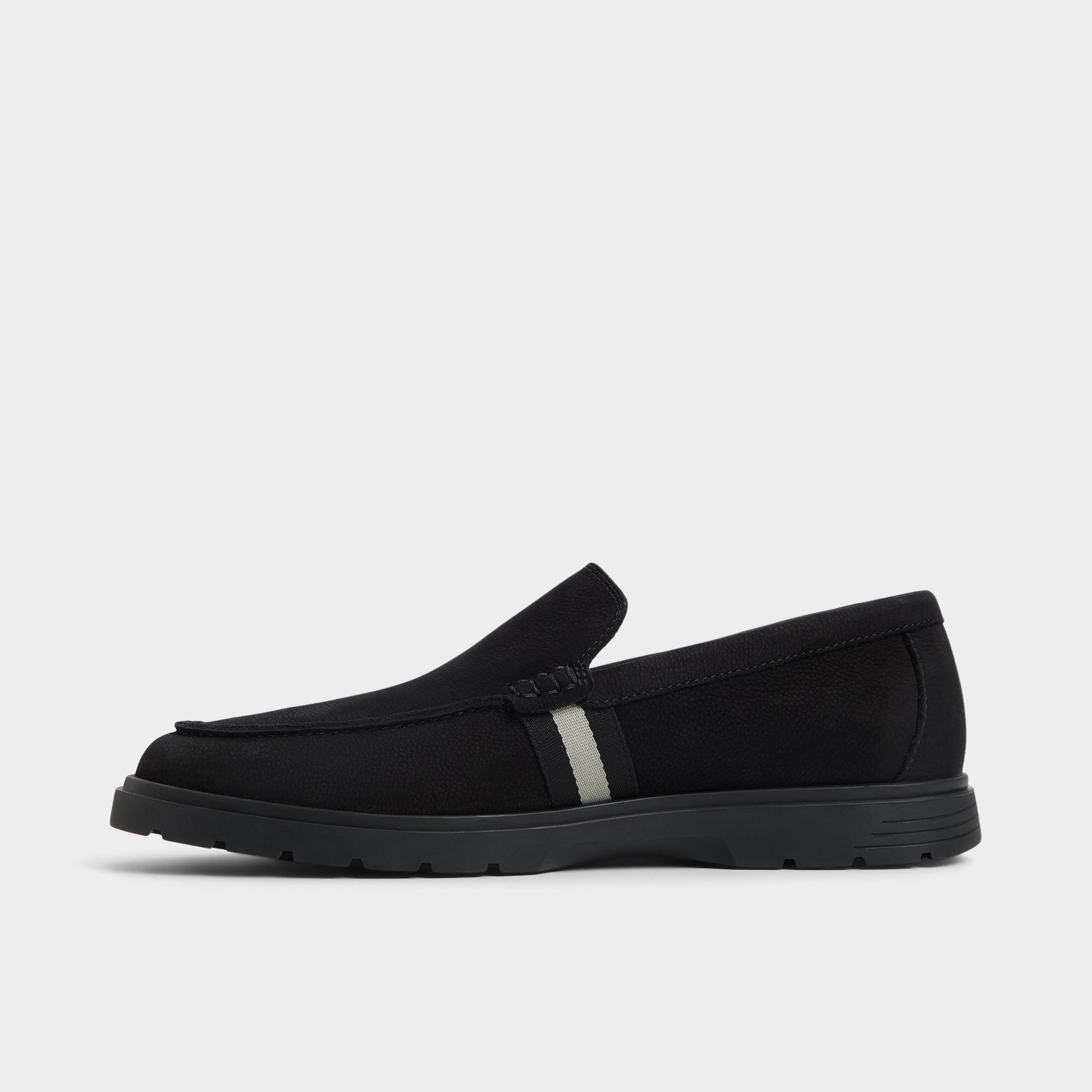 Side view of Open Black Odis Loafer