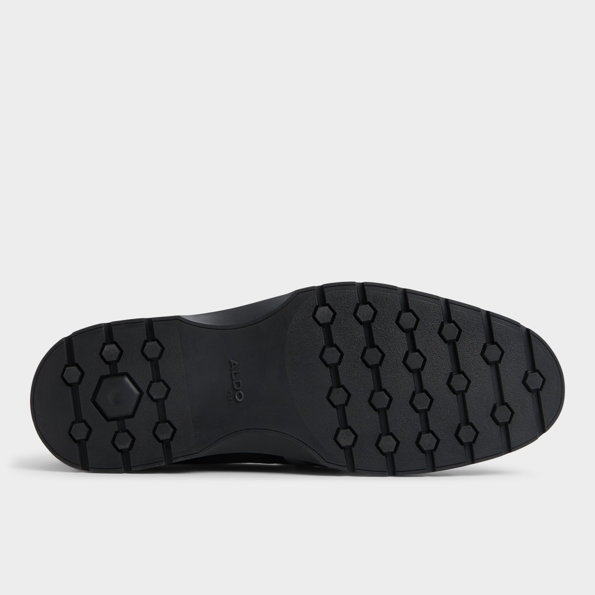 View of Open Black Odis Loafer's sole