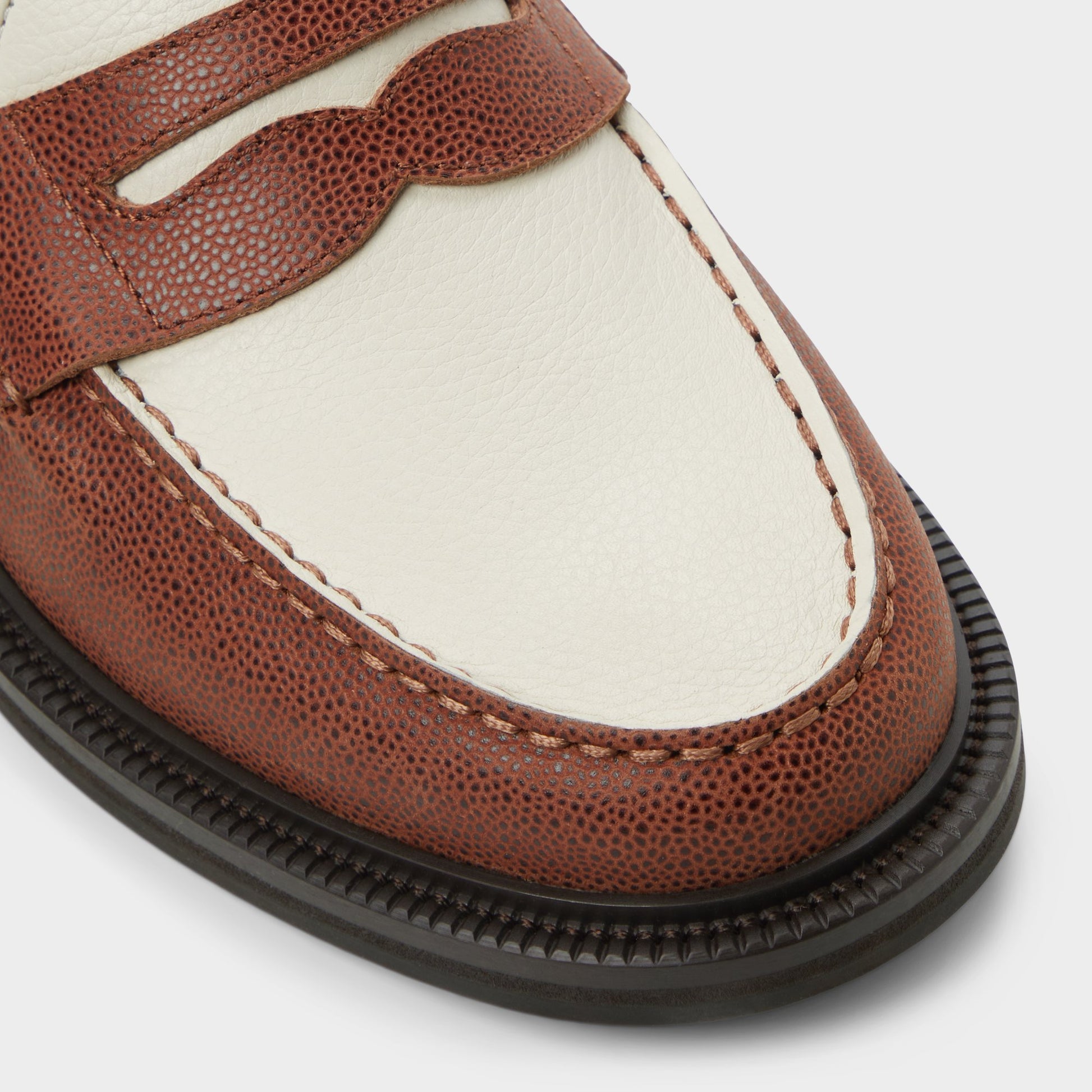Close-up of the Brown overflow Buckley Loafer