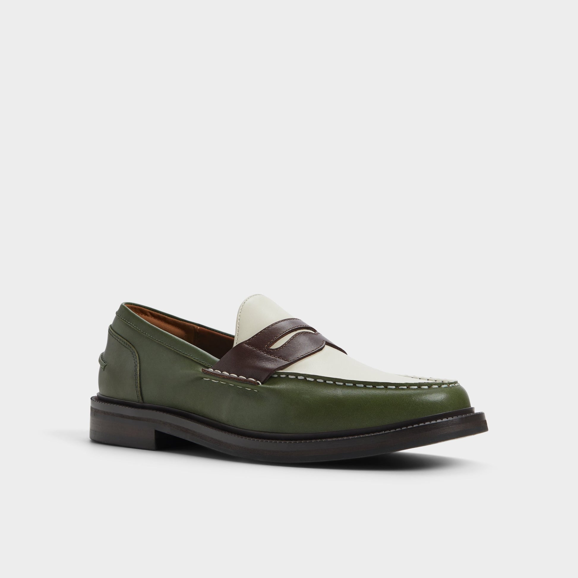 Three-quarter angle of Moss Buckley Loafer's front side