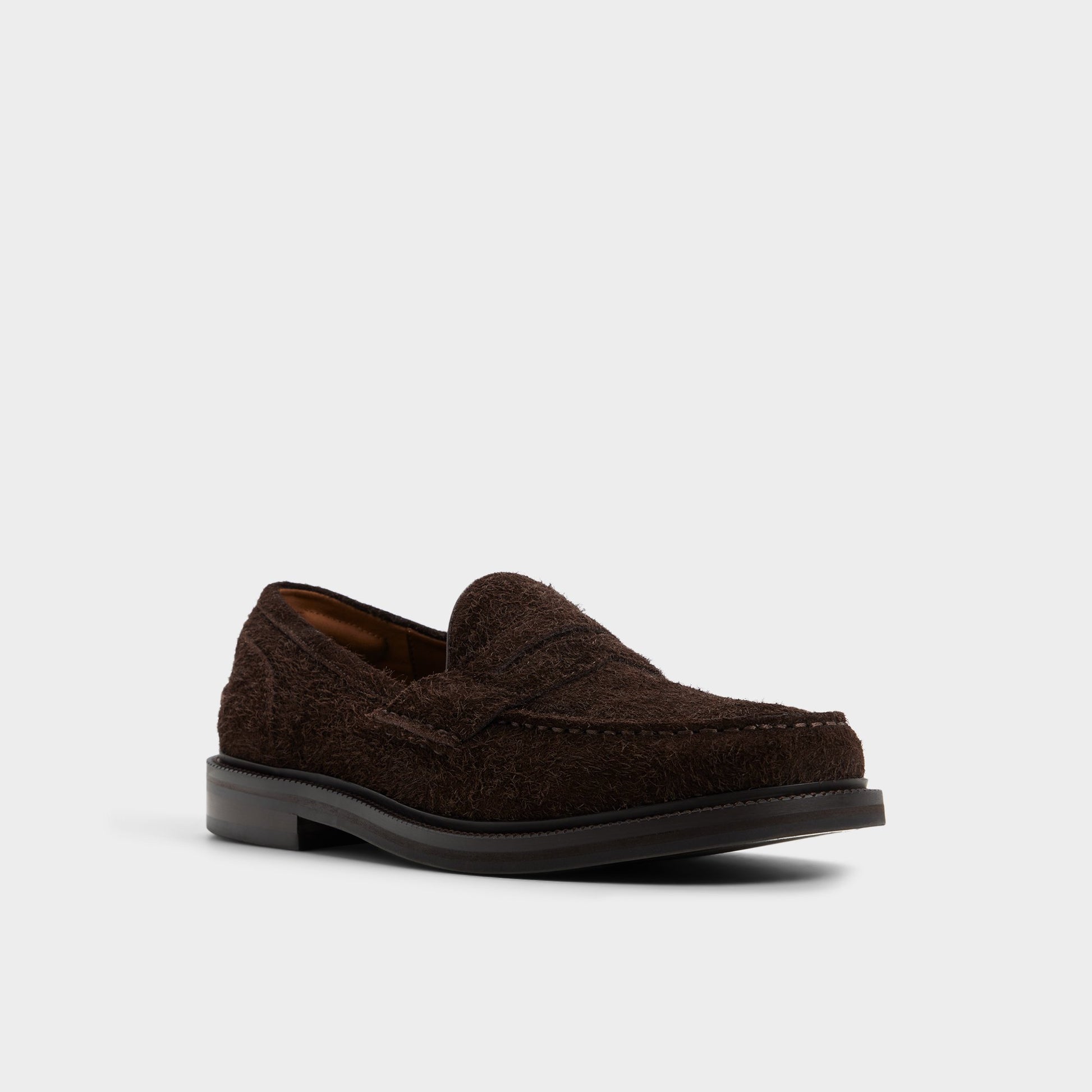 Three-quarter angle of Medium Brown Buckley Loafer's front side