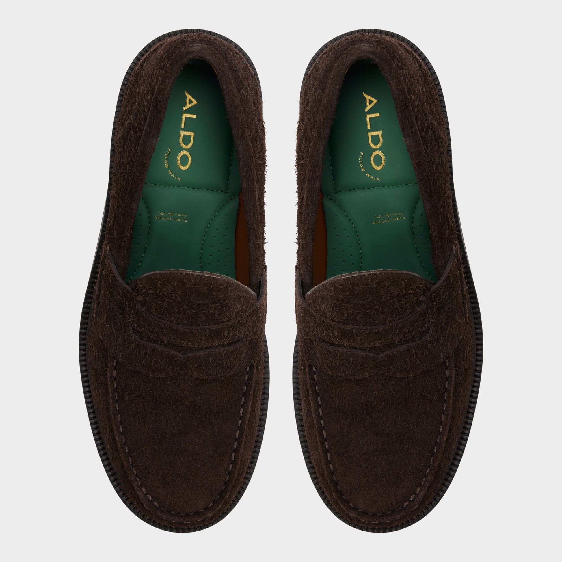 Top-down view of the Medium Brown Buckley Loafer