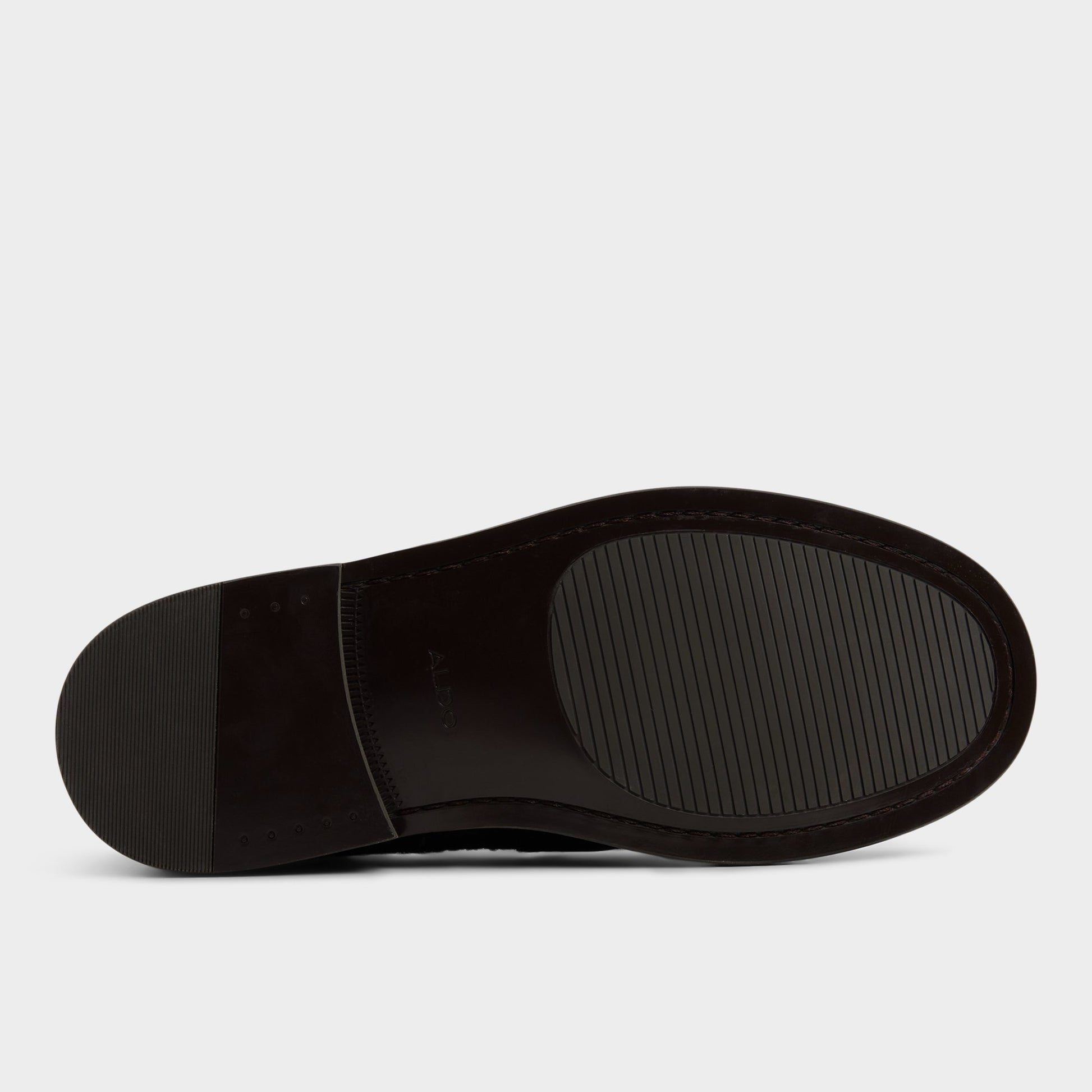 View of Medium Brown Buckley Loafer's sole
