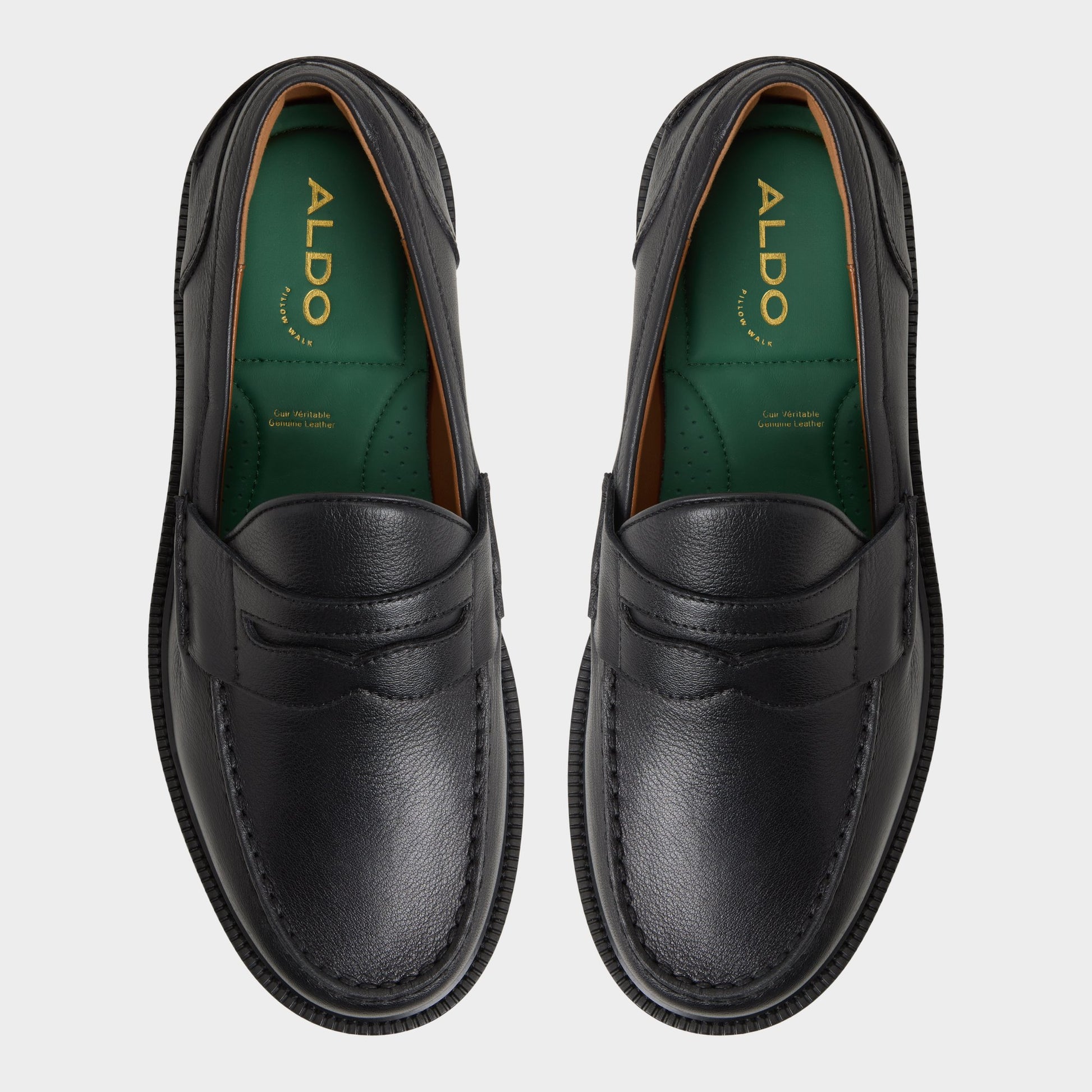 Top-down view of the Open black Buckley Loafer