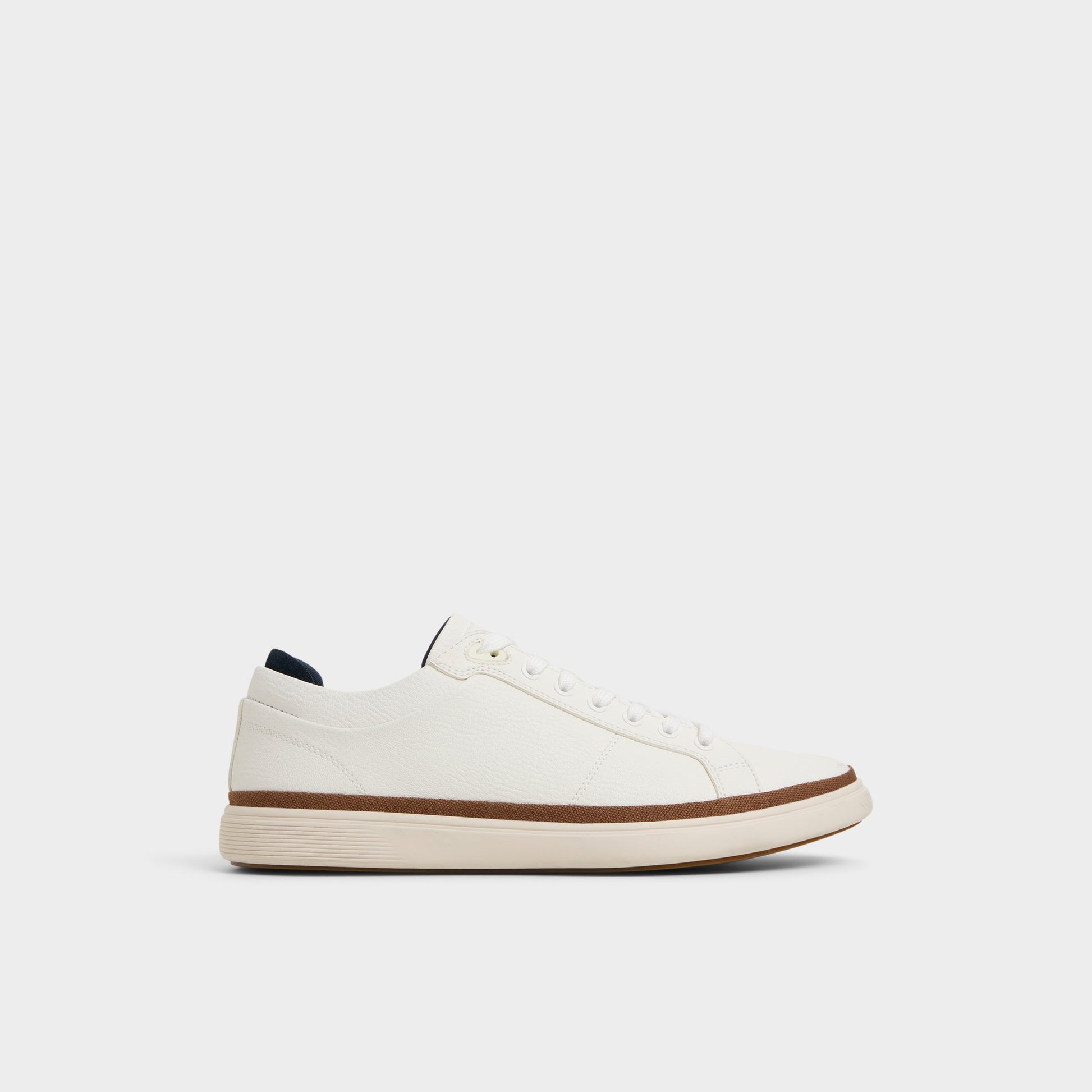 Main View of White overflow Finespec Low top sneaker for Mens