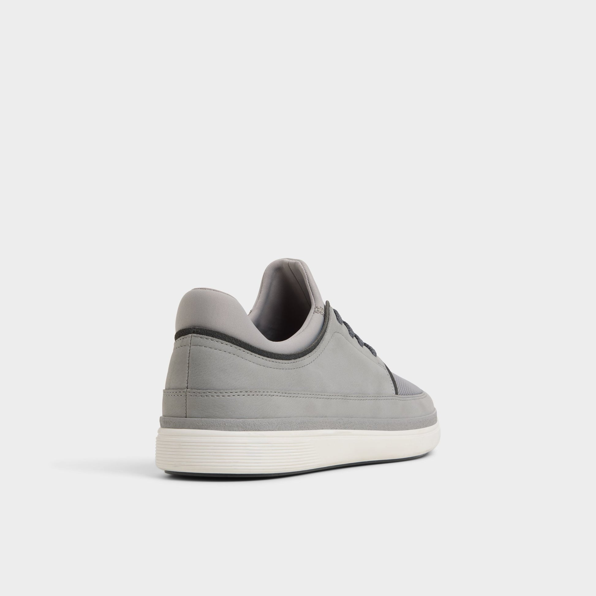 Three-quarter angle of Grey Kurtis Low top sneaker's back side