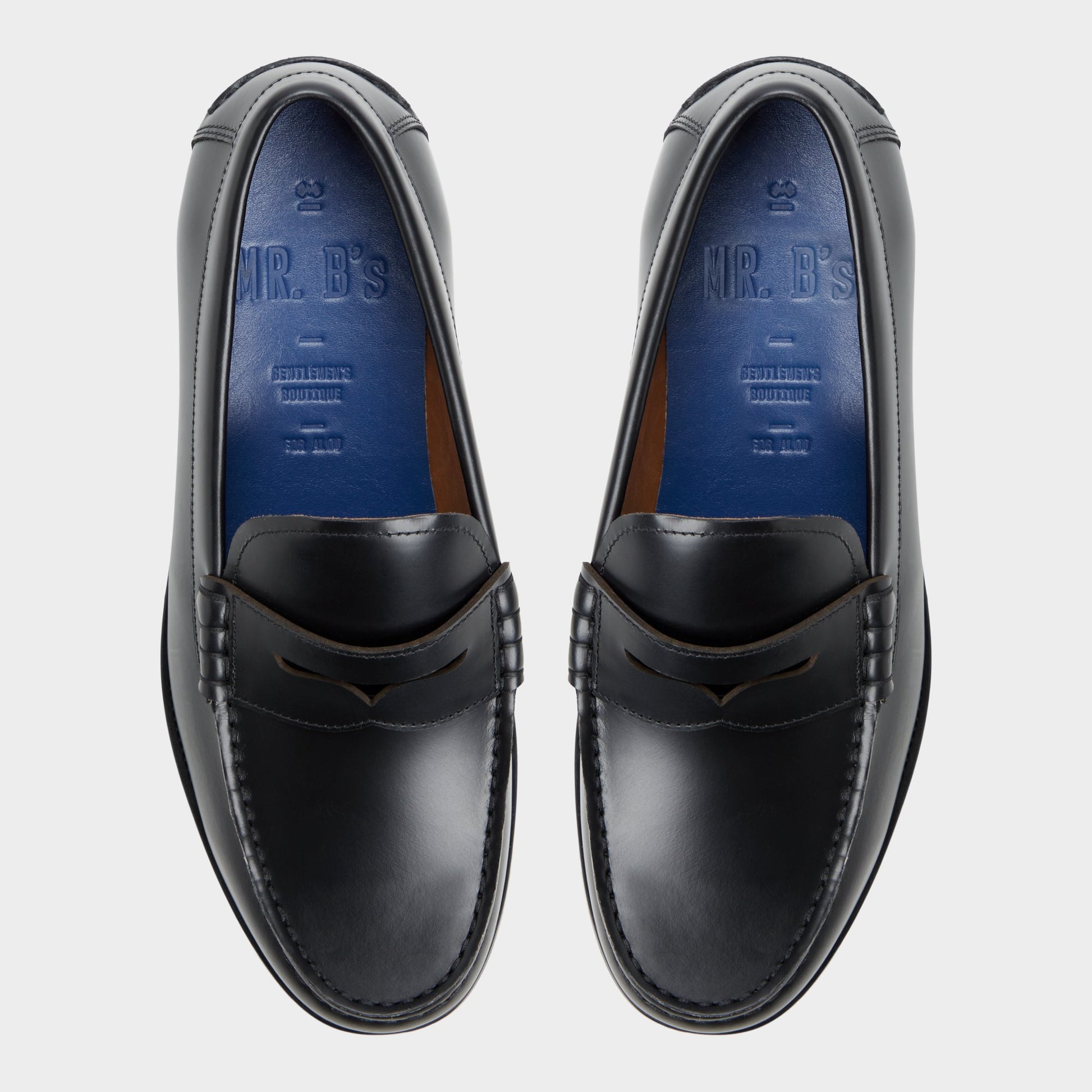 Top-down view of the Black Jarom Loafer