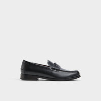 Men's black dress shoe loafer