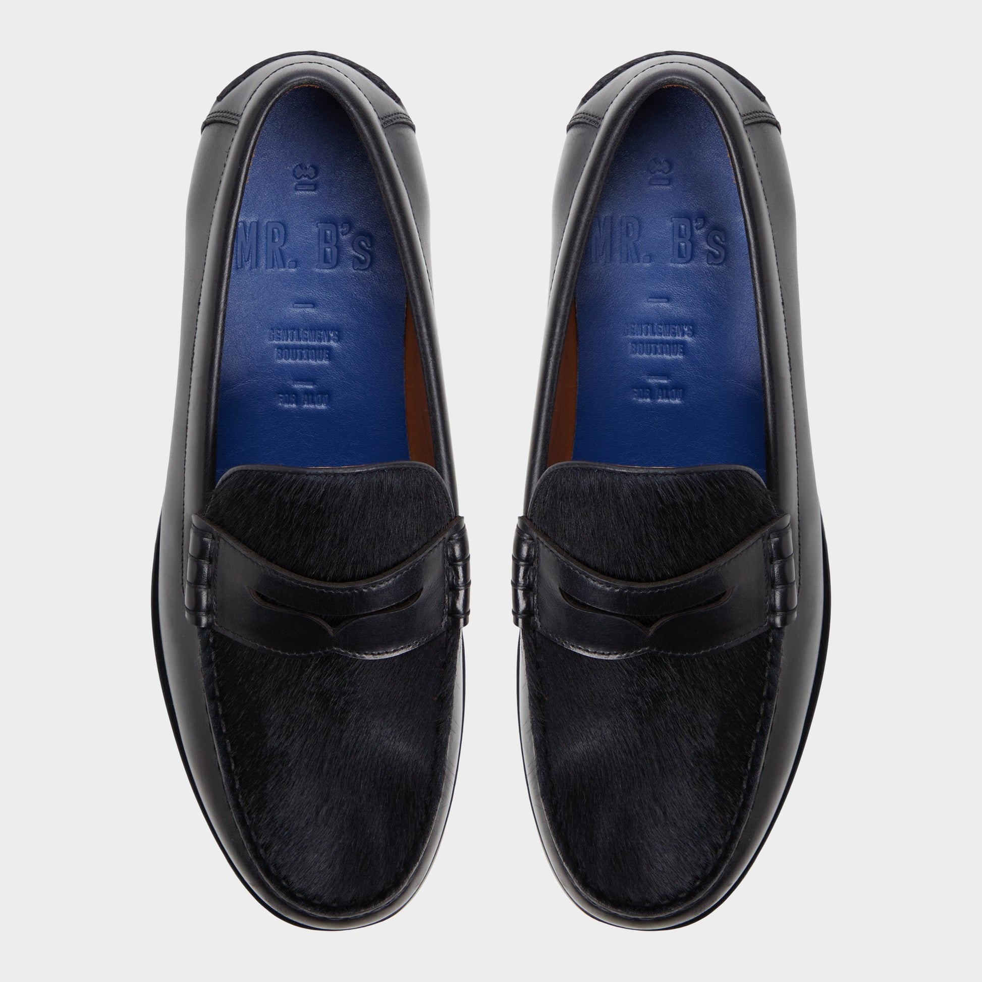 Top-down view of the Open black Jarom Loafer