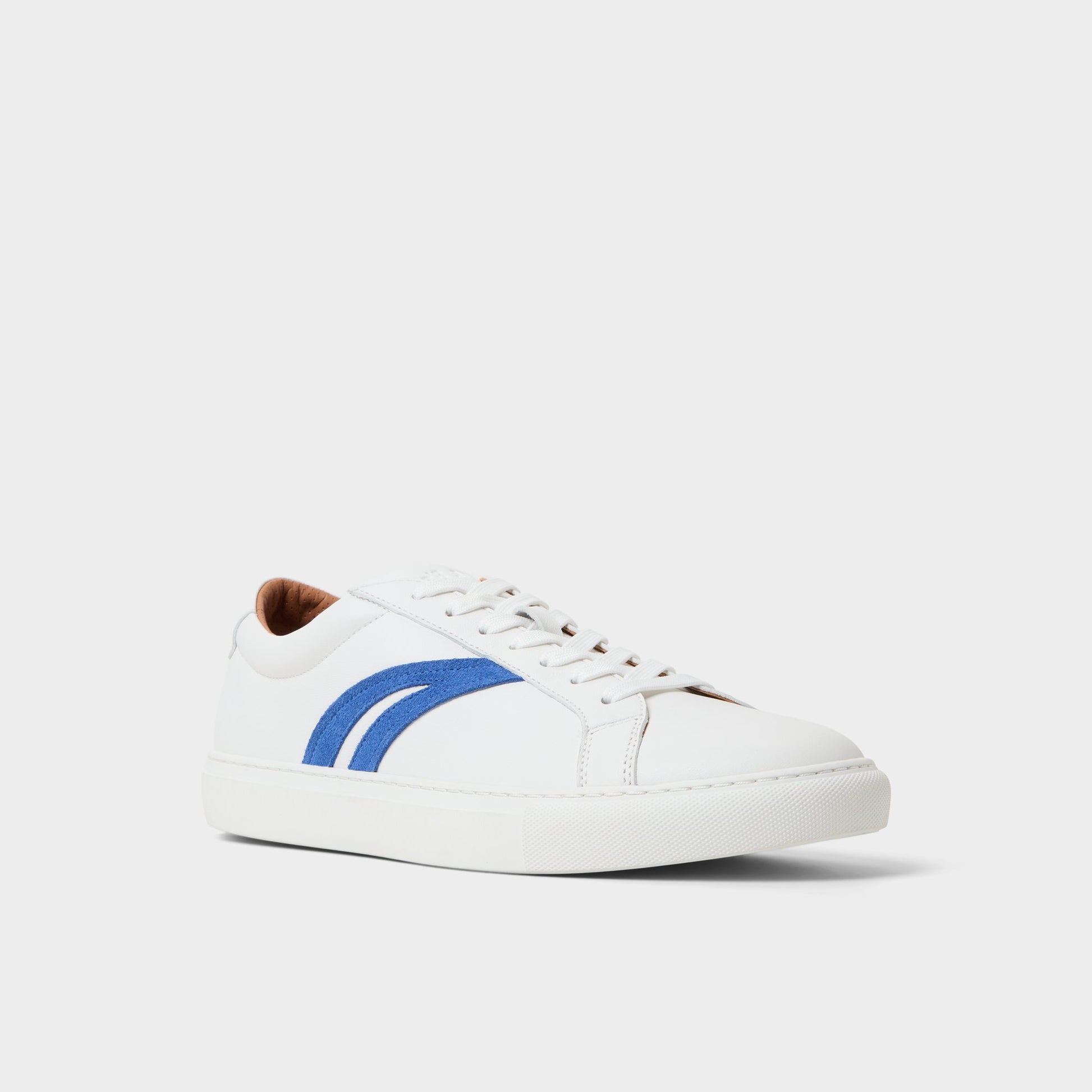 Three-quarter angle of Other White Leroy Low top sneaker's front side