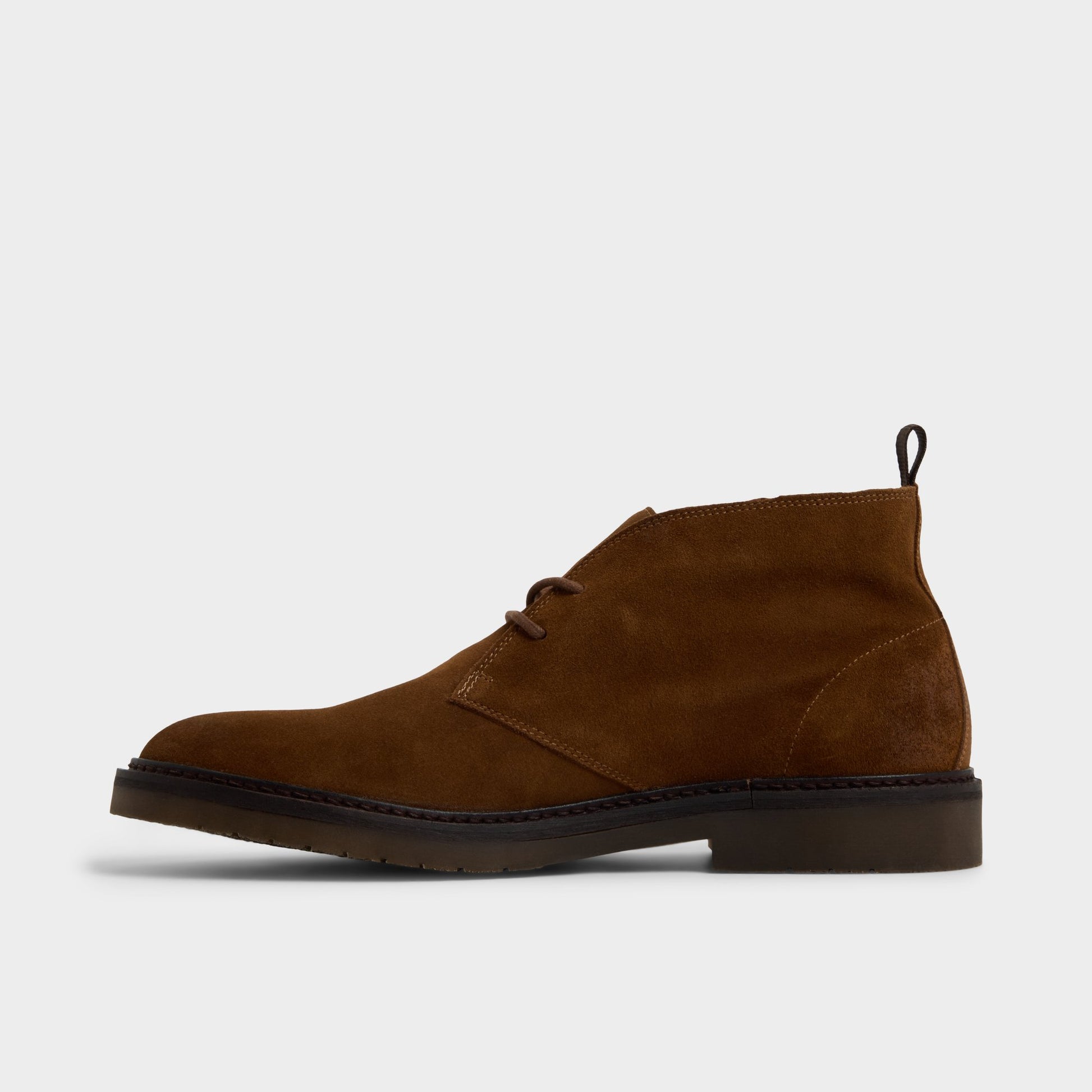 Side view of Dark Beige Zucca Chukka boot