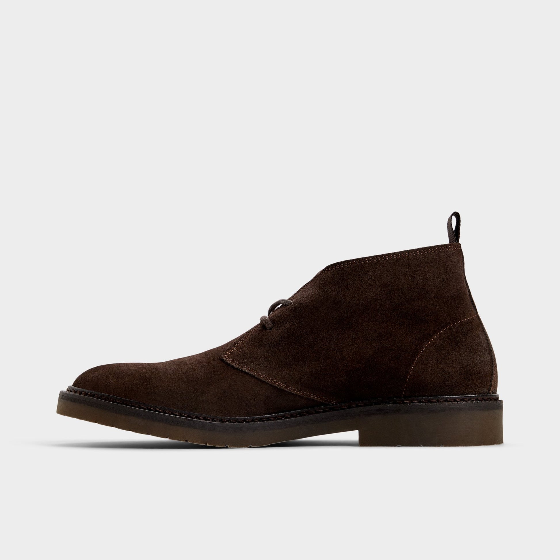 Side view of Dark Brown Zucca Chukka boot