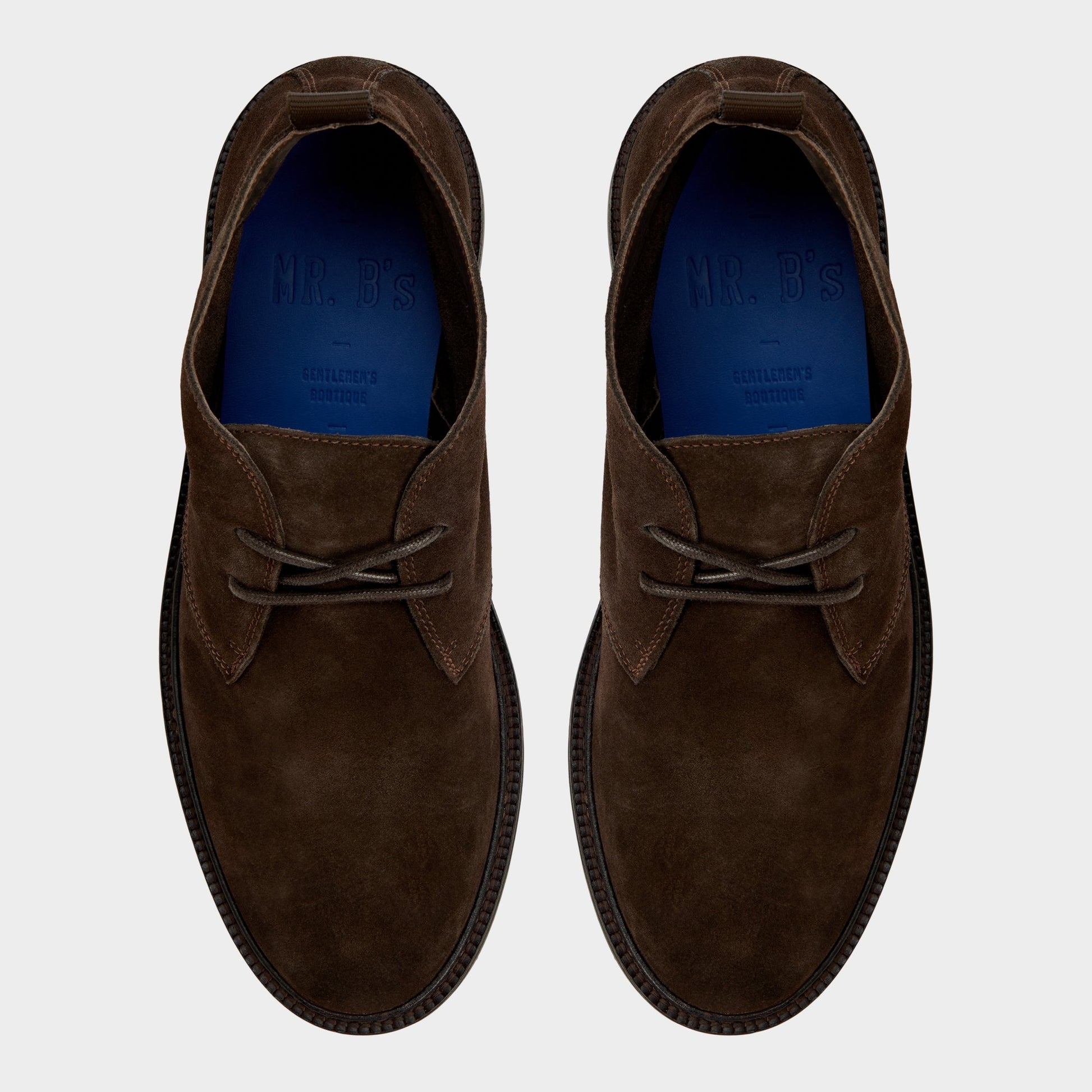 Top-down view of the Dark Brown Zucca Chukka boot
