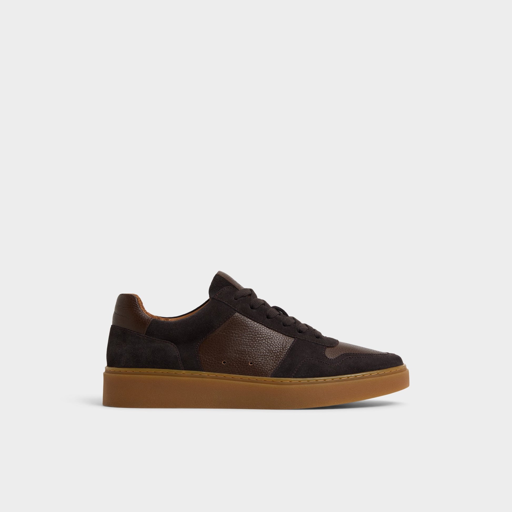 Main View of Dark Brown Montie Low top sneaker for Mens