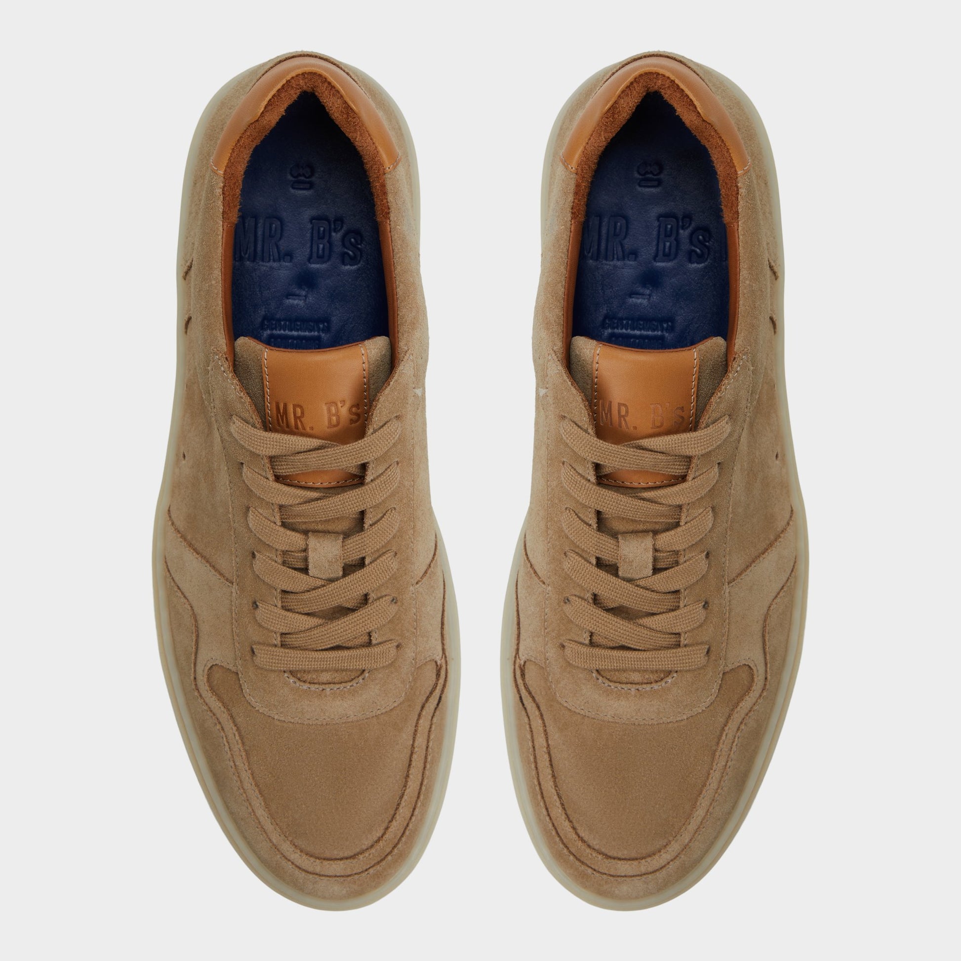 Top-down view of the Cognac Montie Low top sneaker