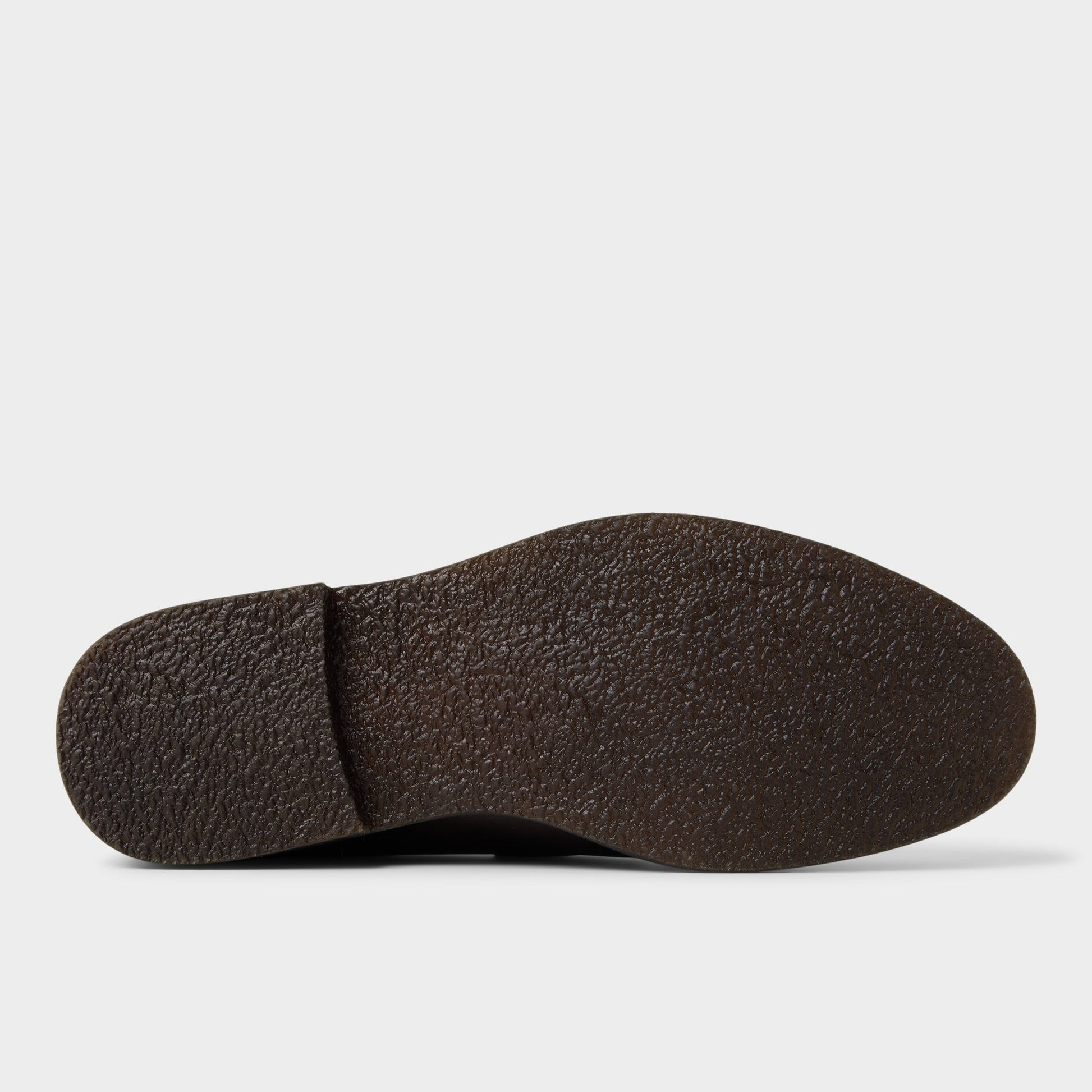 View of Dark Brown Mack Loafer's sole