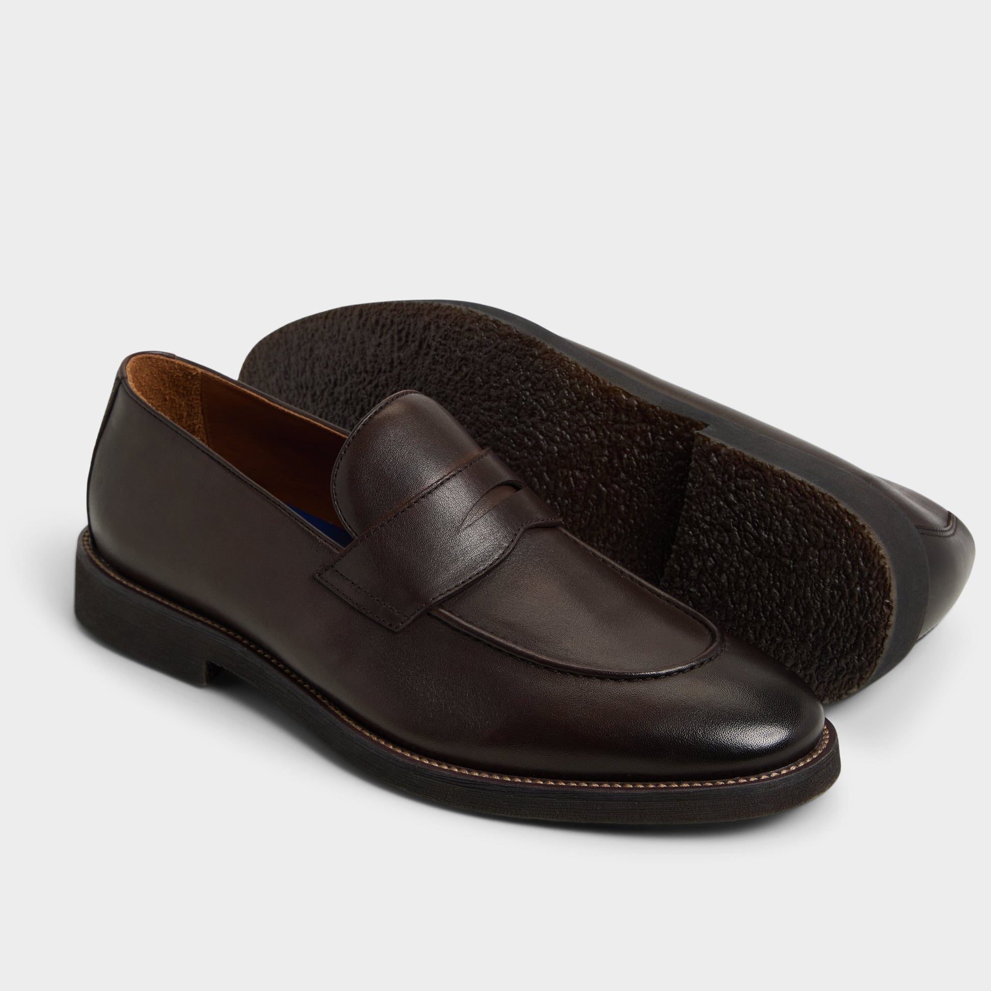Highlighted view of a pair of Dark Brown Mack Loafers
